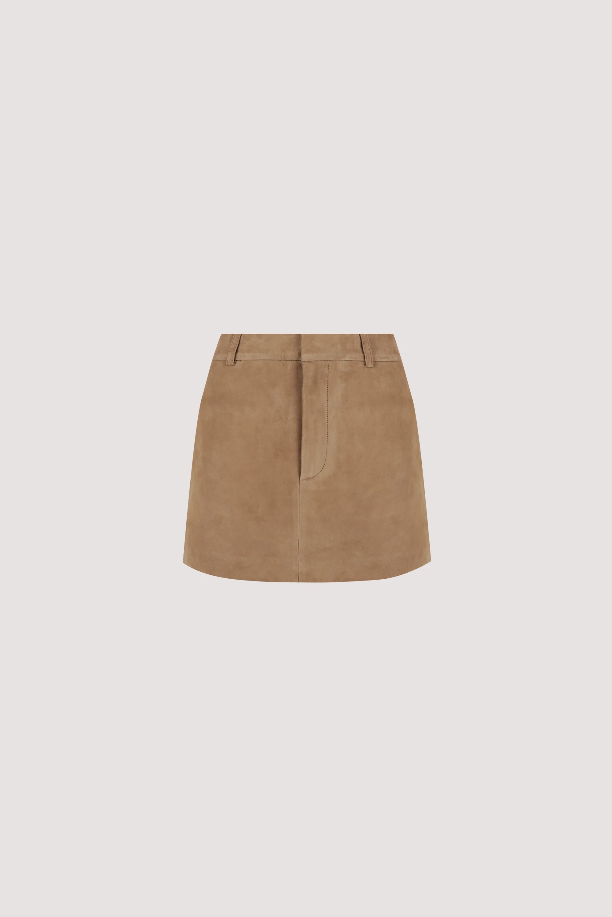 ESTELLE CHESTNUT SUEDE MINI SKIRT - Image 8