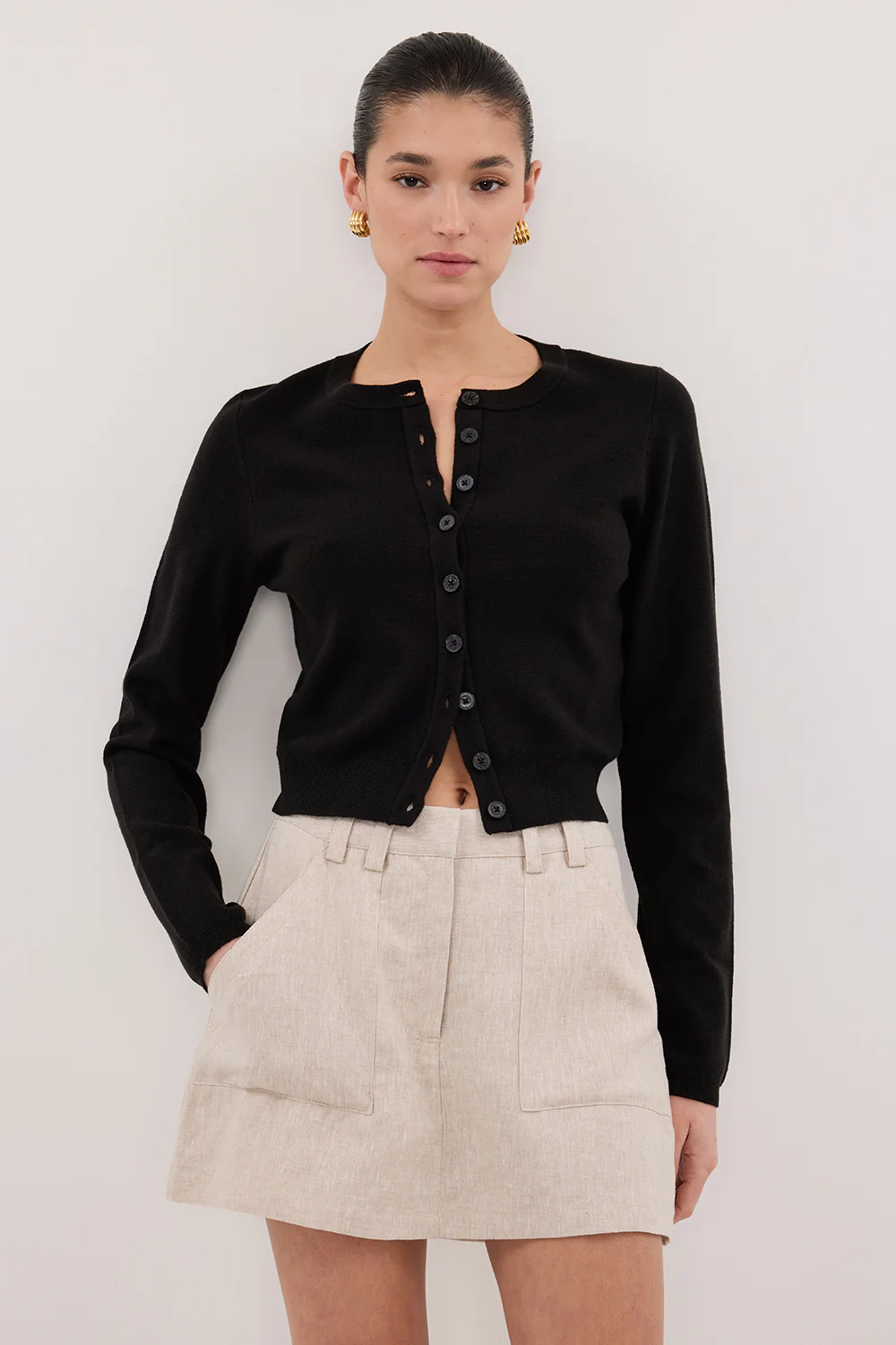 EVA NATURAL LINEN SKORT - Image 2