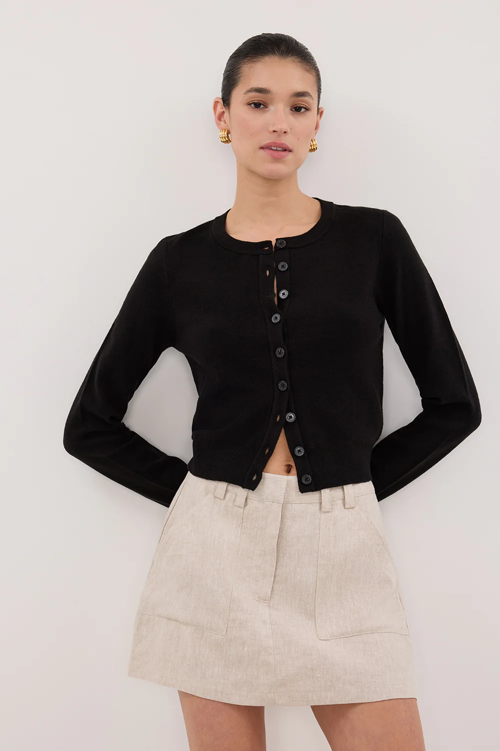 EVA NATURAL LINEN SKORT - Image 5