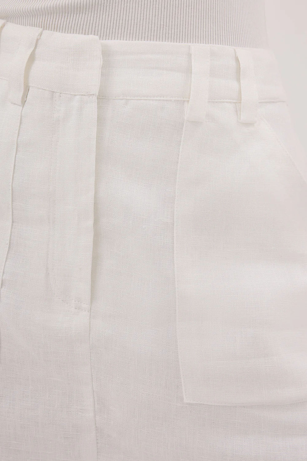 EVA OFF WHITE LINEN SKORT - Image 5