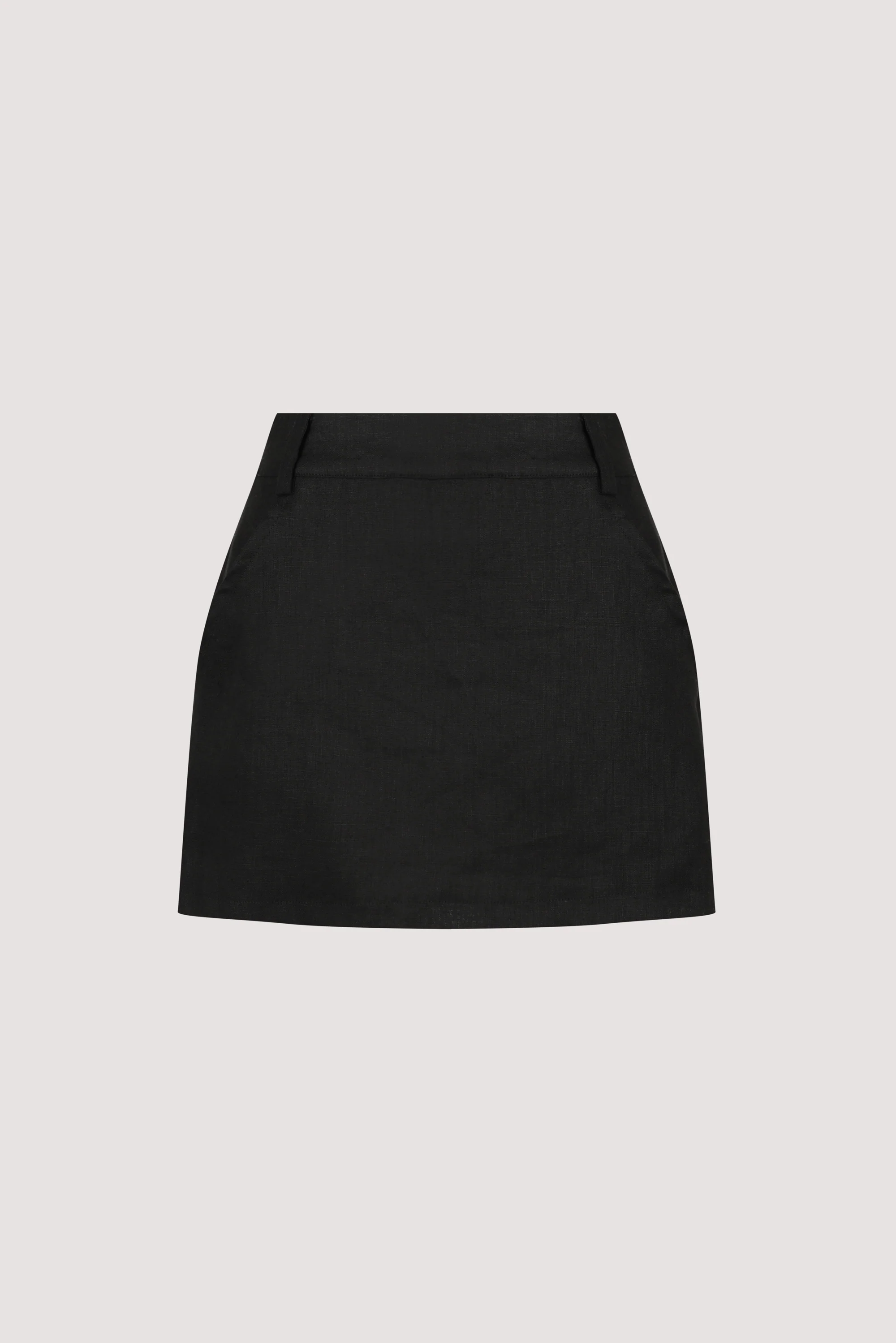 EVIE BLACK LINEN SKORT - Image 8