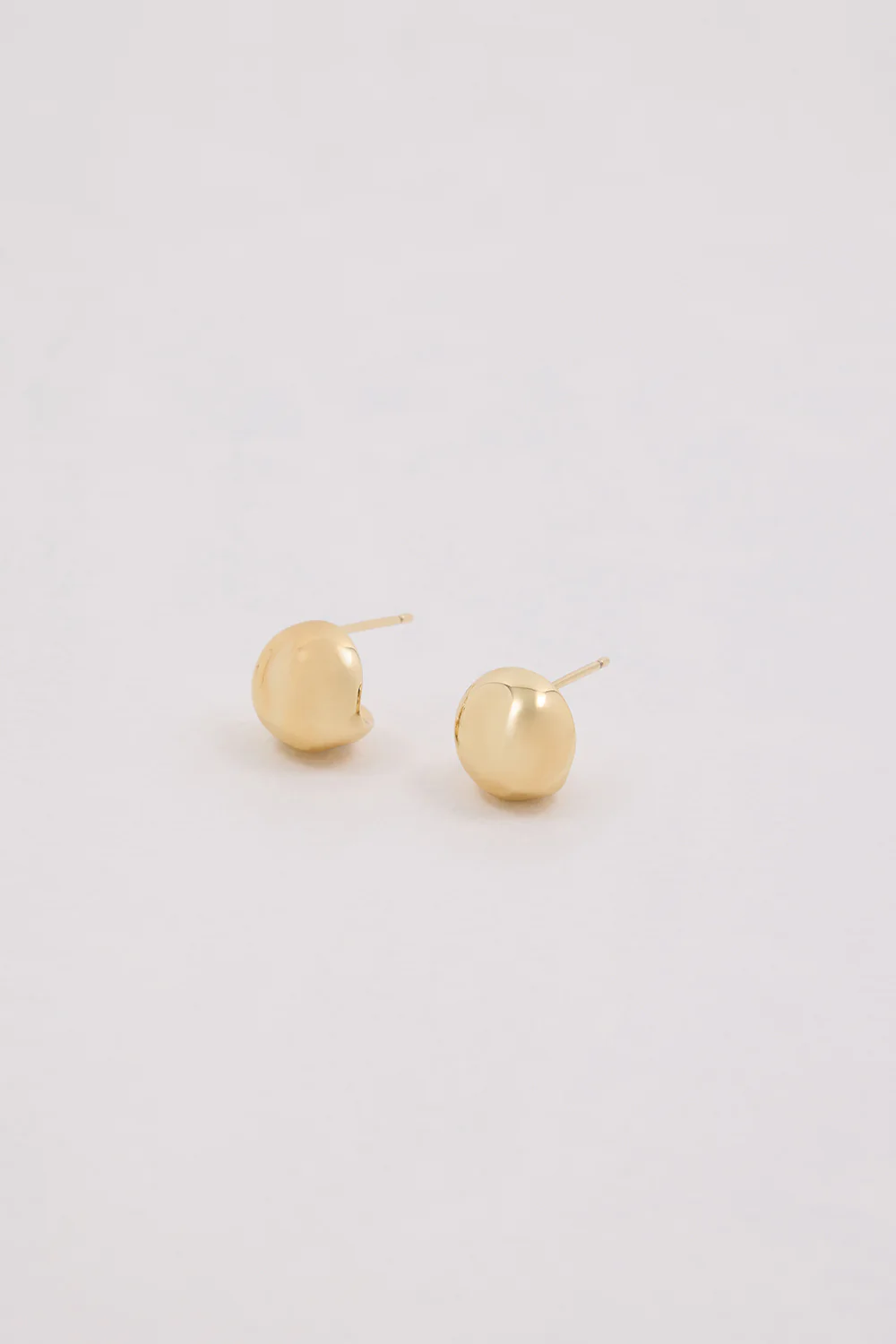 F+H GOLD HAMMERED BALL STUDS