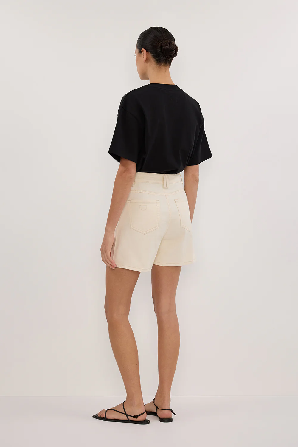 FINN CREAM DENIM SHORT - Image 4