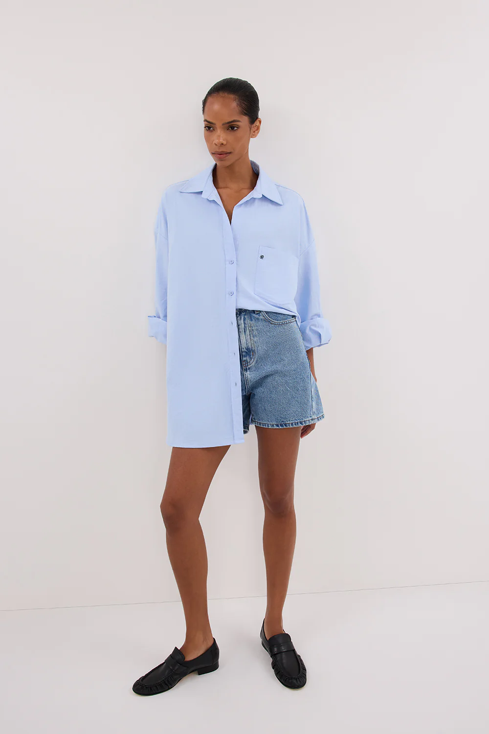 FINN MEDIUM BLUE DENIM SHORT
