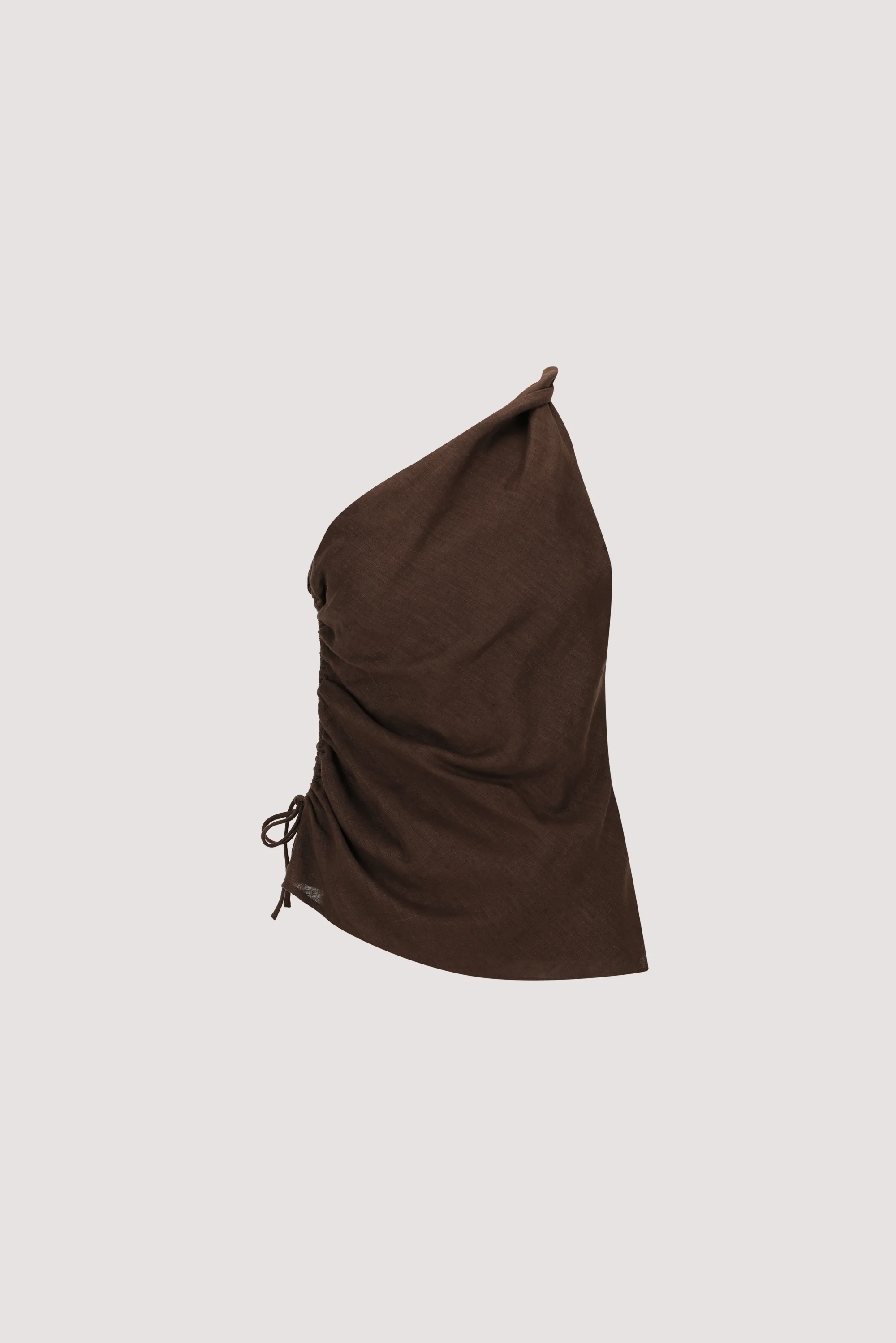 FINNY BITTER CHOC LINEN TOP - Image 6