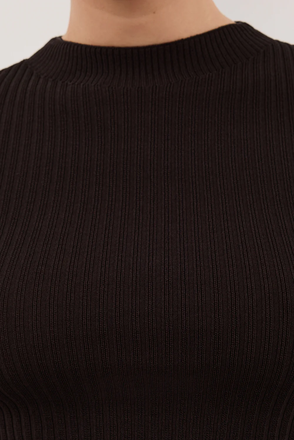 FIORA BITTER CHOC LONG SLEEVE KNIT TOP - Image 6