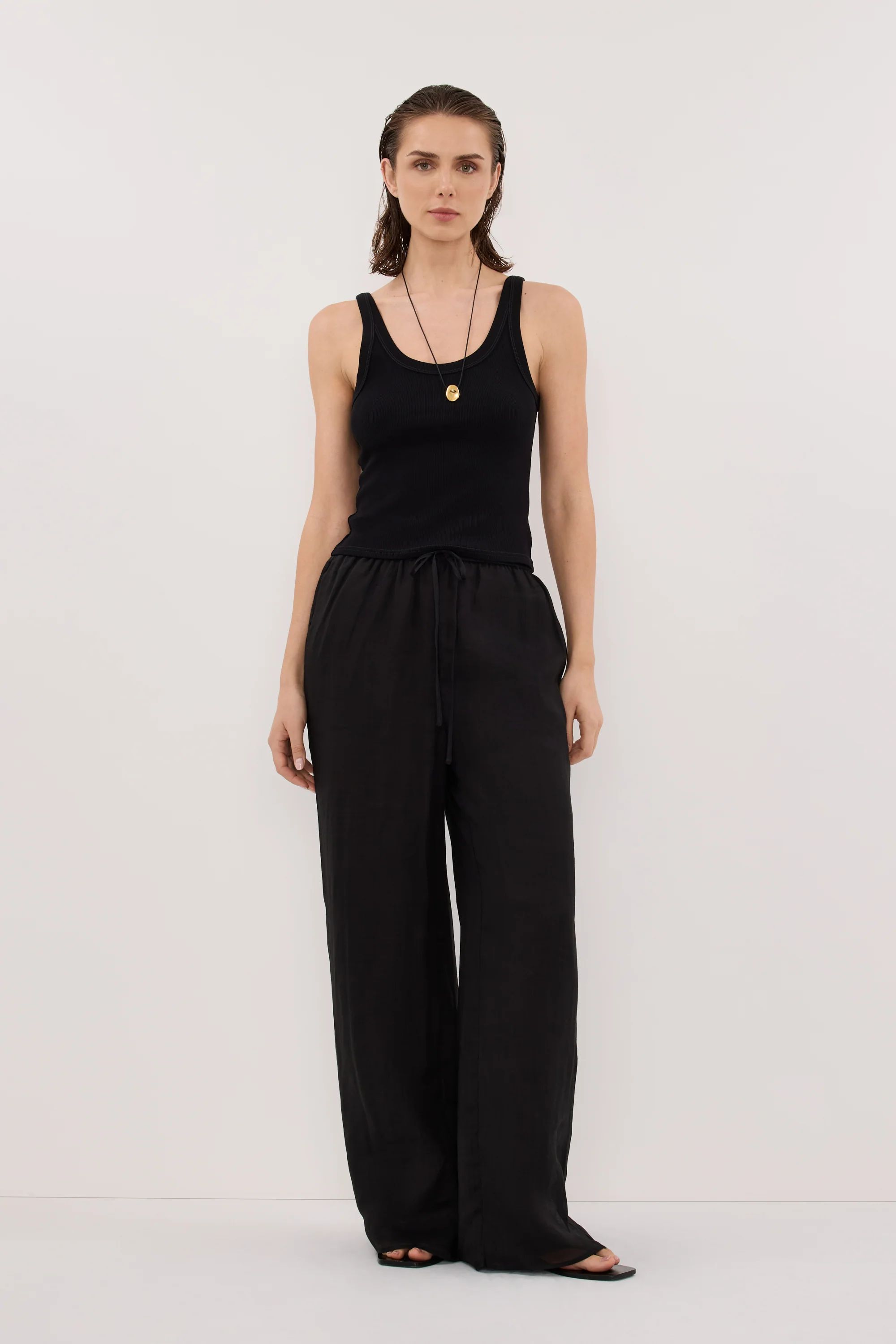 GINNY BLACK RAMIE PANT