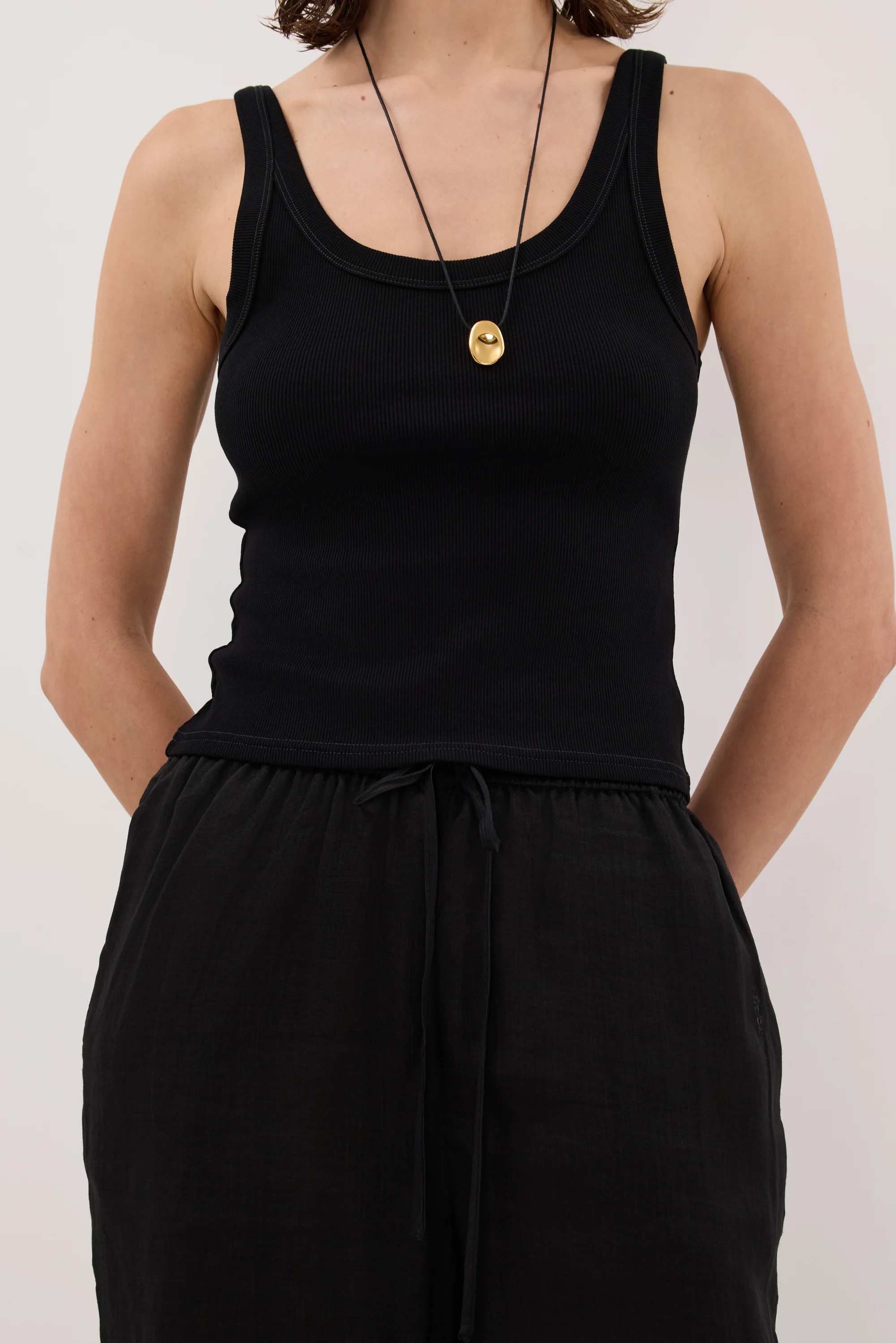 GINNY BLACK RAMIE PANT - Image 5