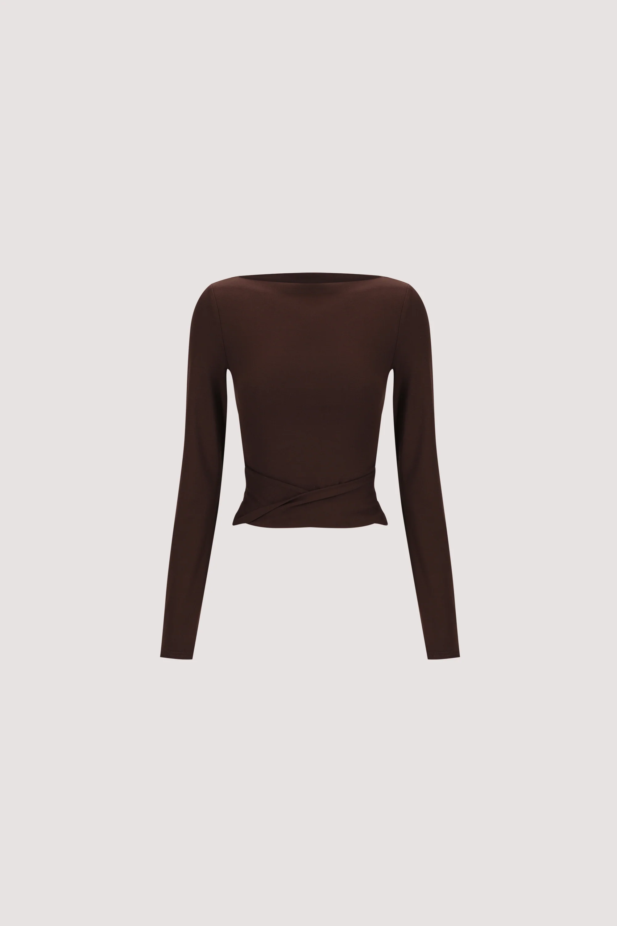 HADLEY CHOC LONG SLEEVE TWIST TOP - Image 7
