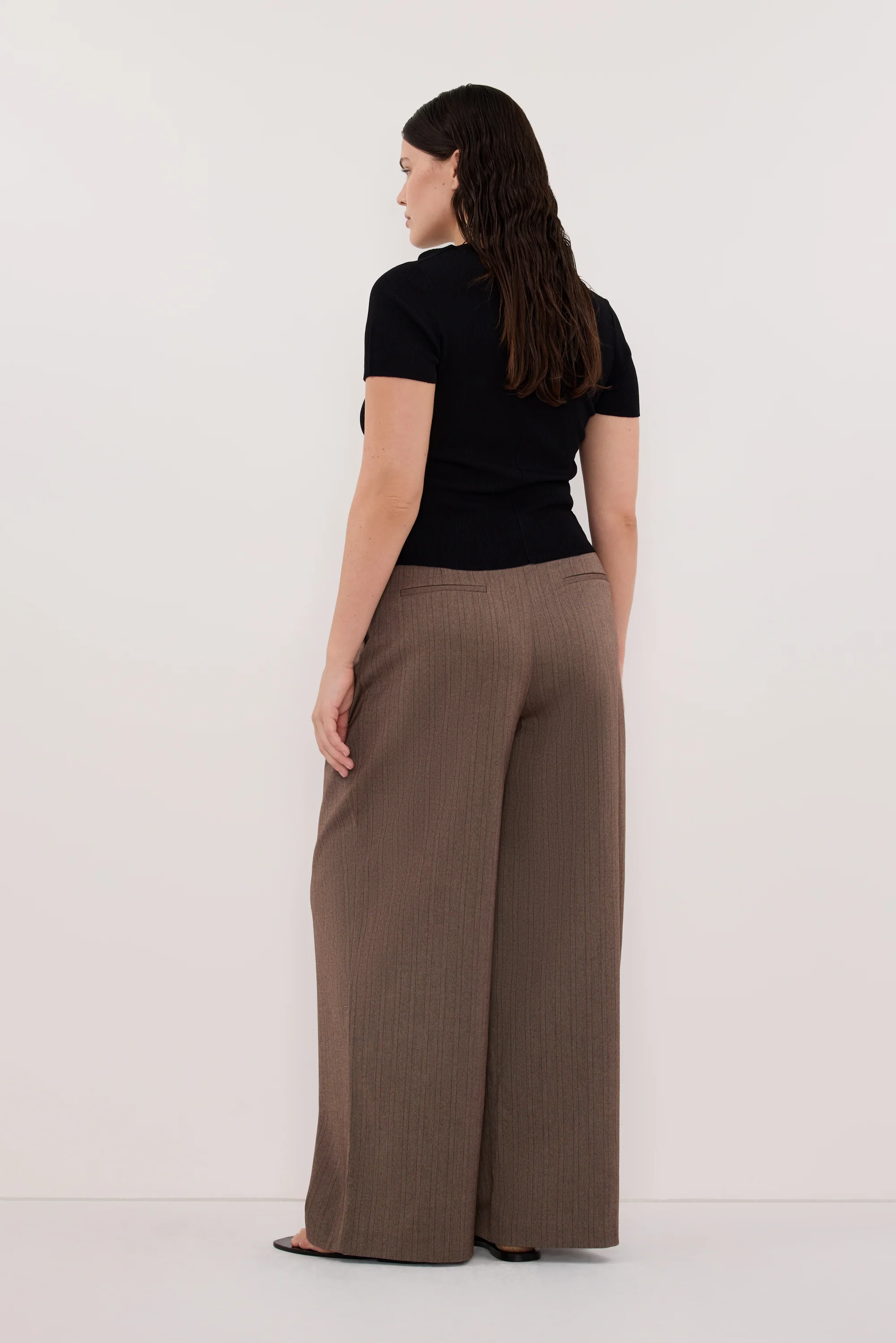 HAILEY CHOC STRIPE RELAXED PANT - Image 6