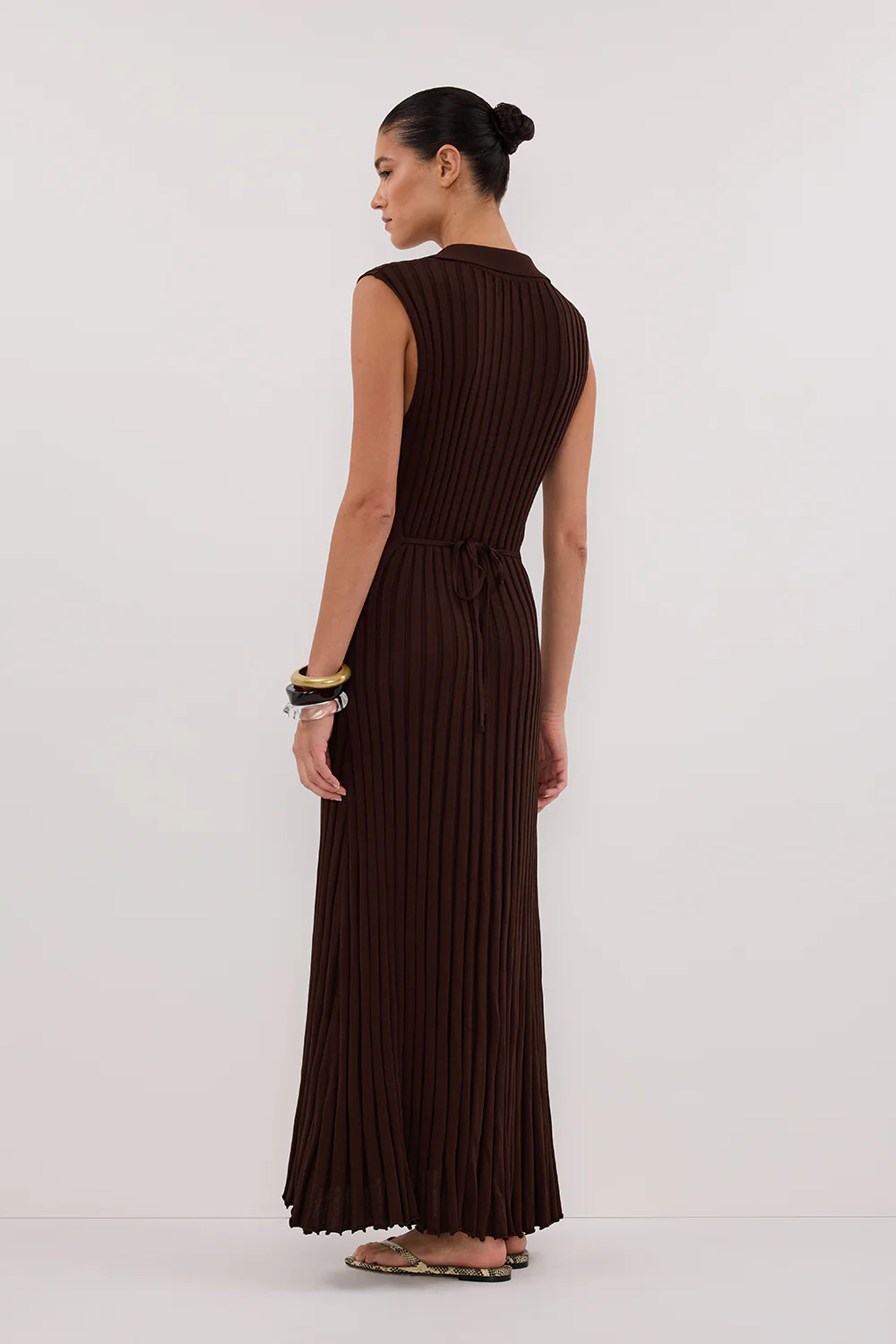 HAL CHOC SLEEVELESS KNIT MAXI DRESS - Image 4