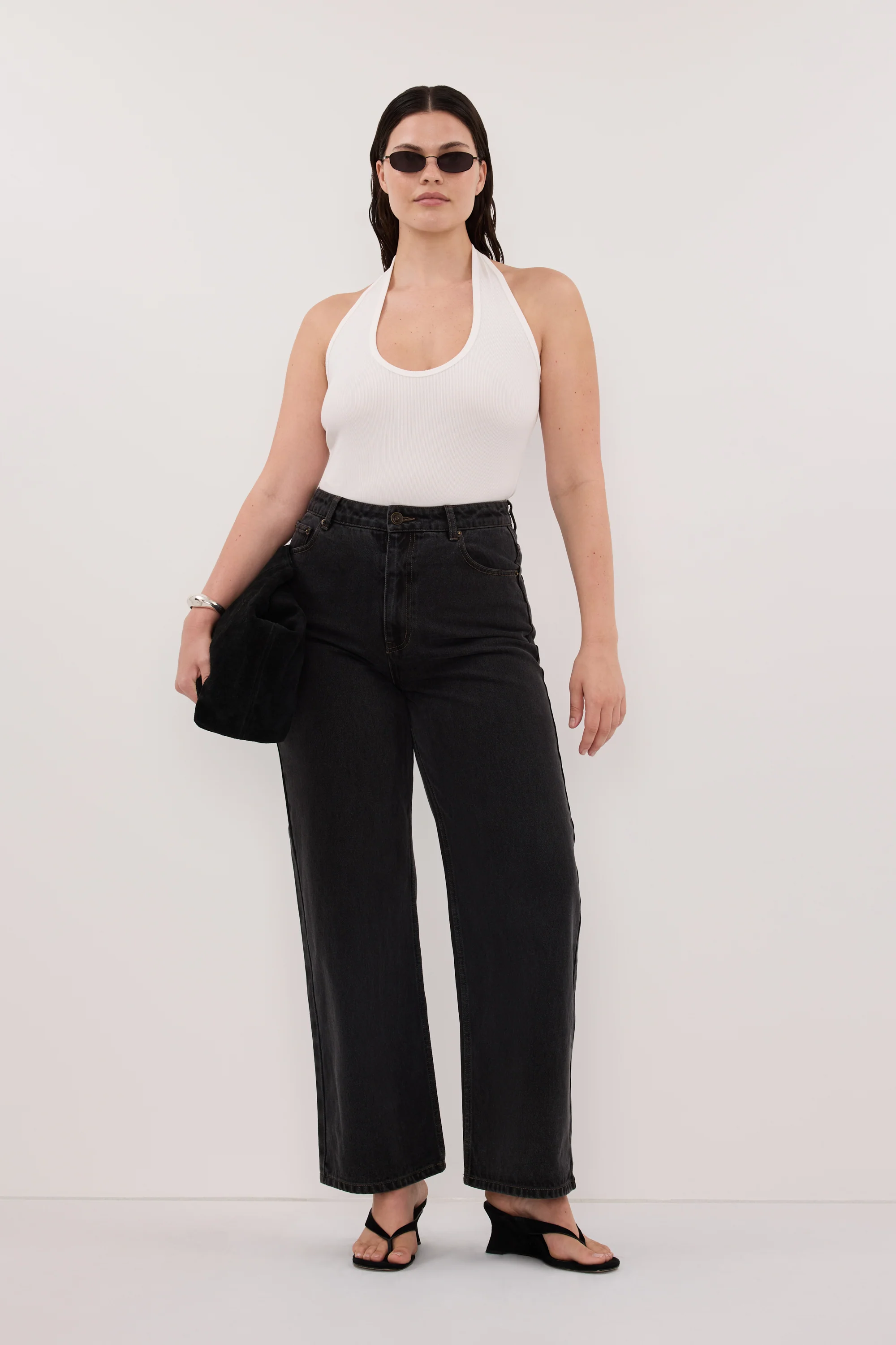 HARLAN OFF WHITE KNIT HALTER TOP - Image 6