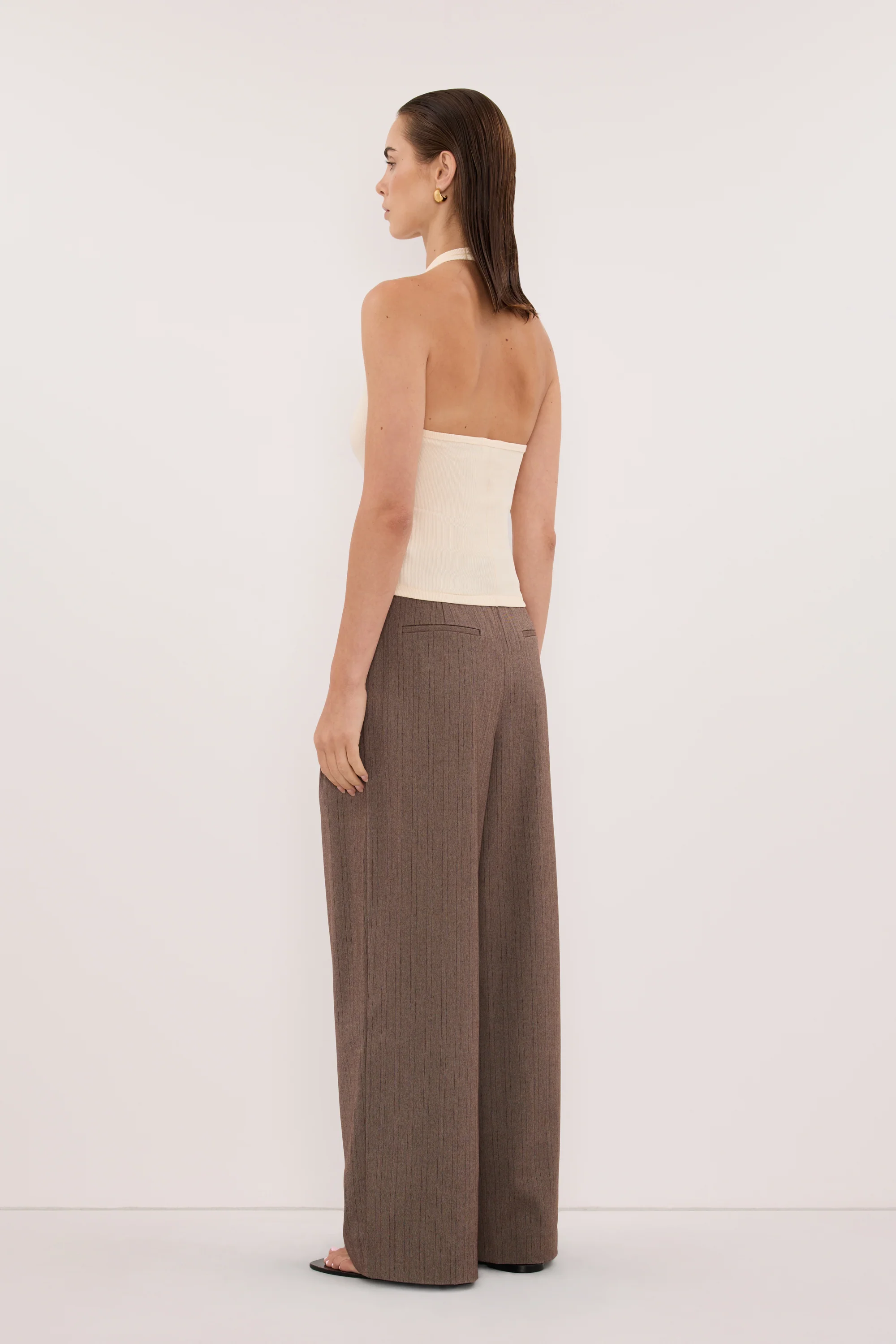 HARLAN SANDSTONE KNIT HALTER TOP - Image 4