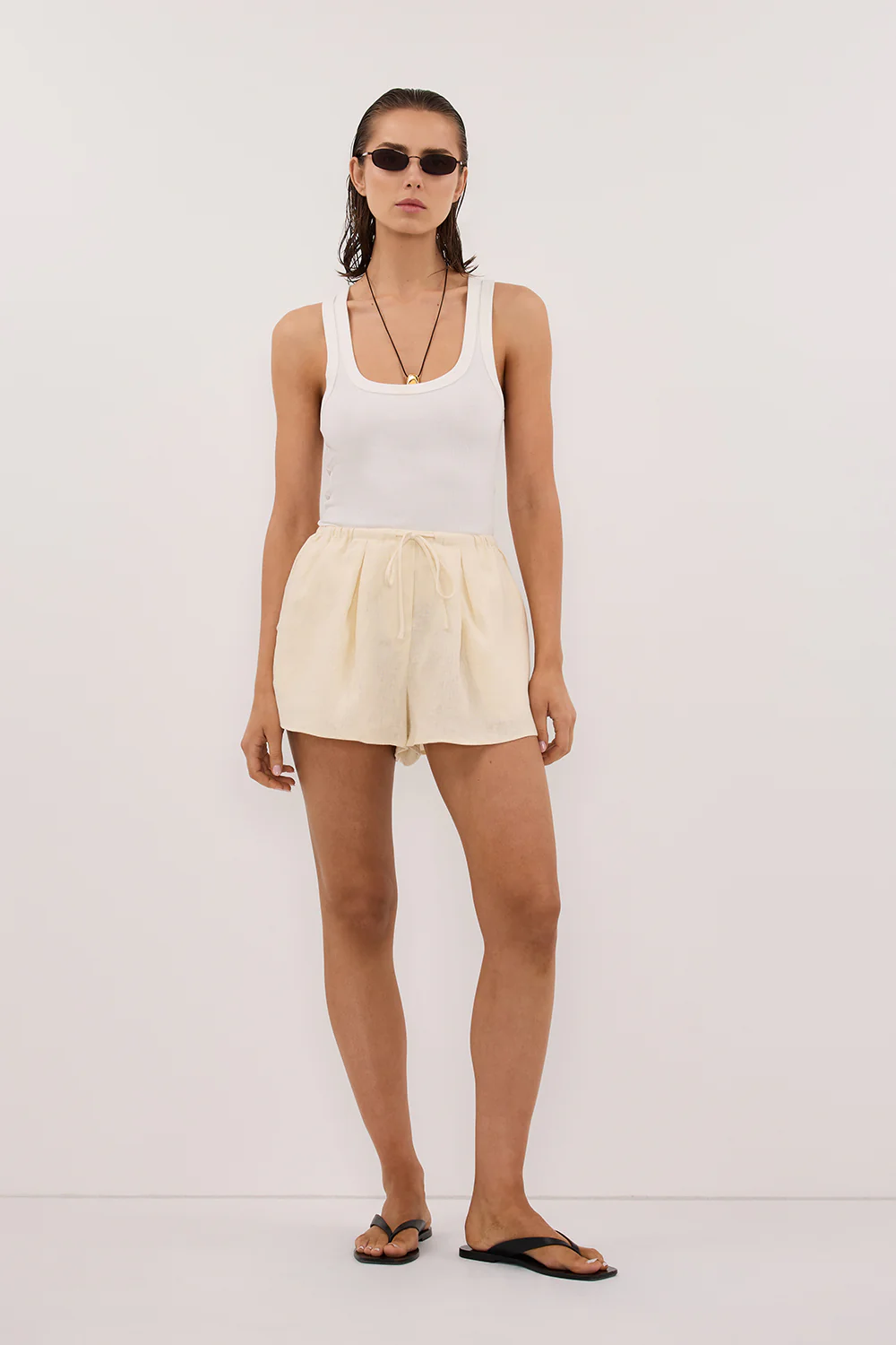 HELENA STRAW LINEN SHORT - Image 6
