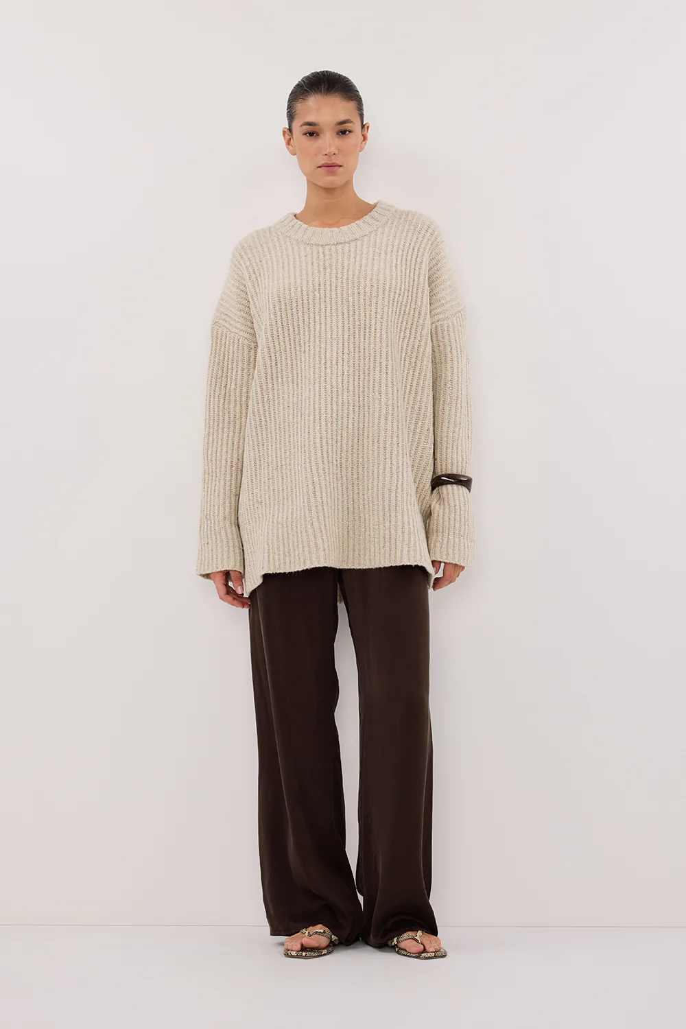 INDIA CREAM MARLE KNIT JUMPER