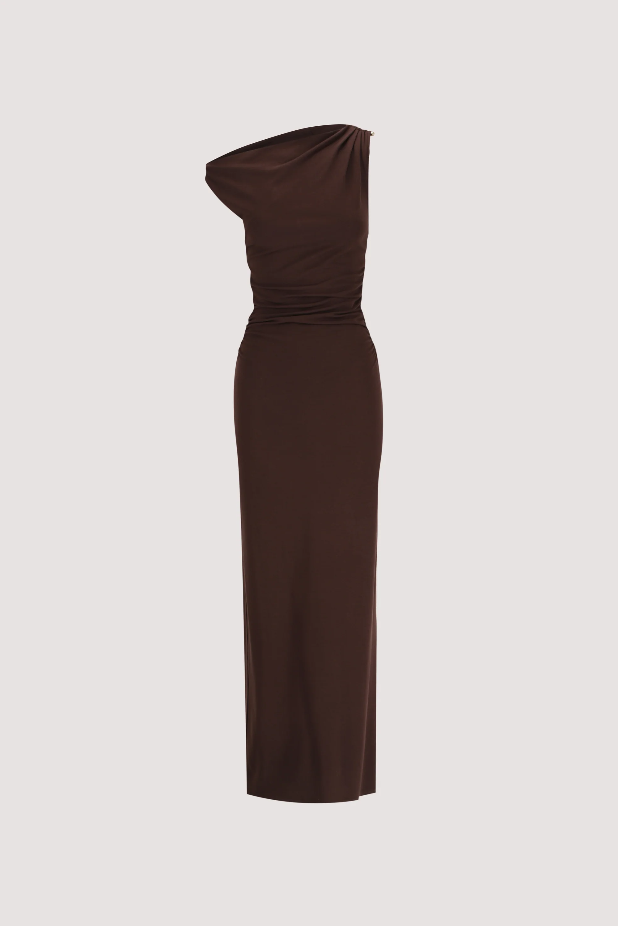 INEZ CHOC ASYM KNIT MIDI DRESS - Image 6