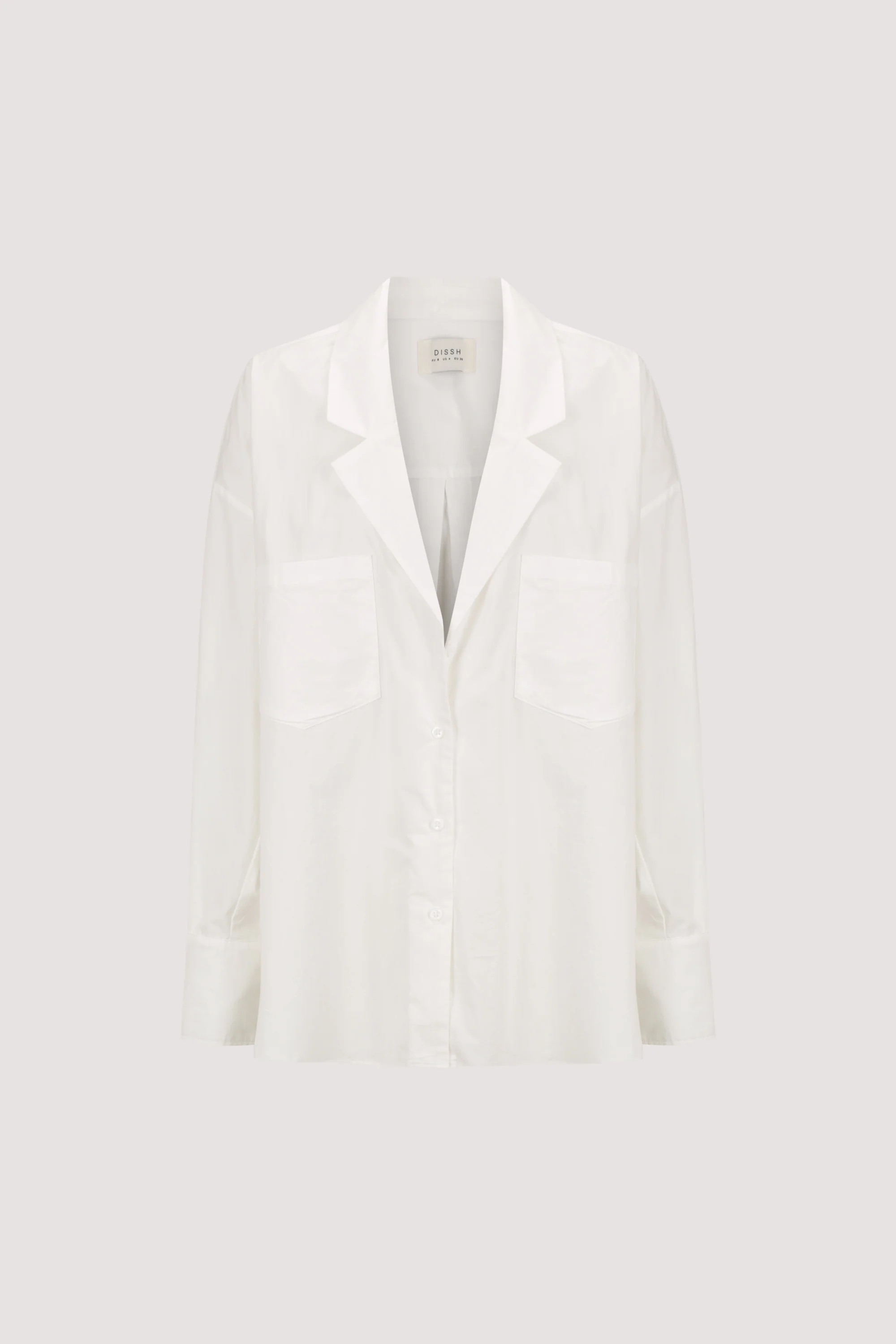 IRENE WHITE LONG SLEEVE NOTCH COLLAR SHIRT - Image 9