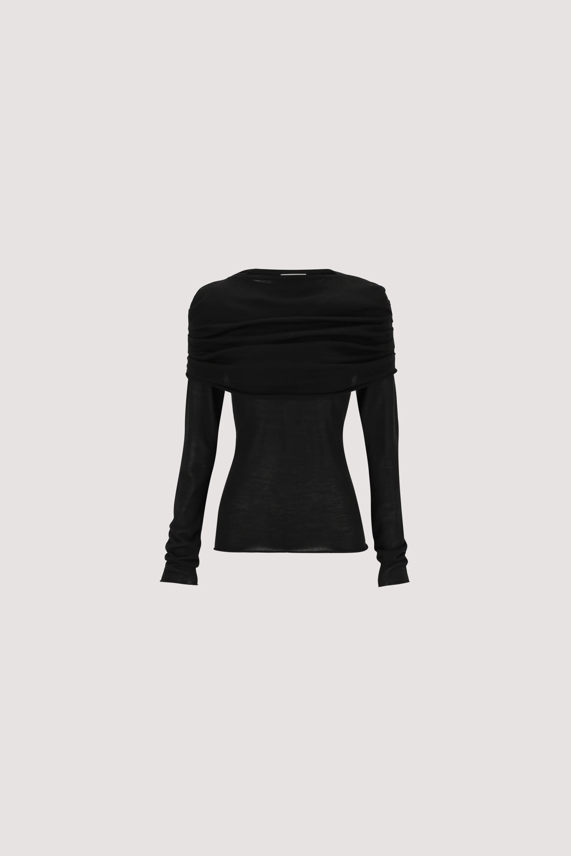 IVY BLACK MERINO LONG SLEEVE TOP - Image 7