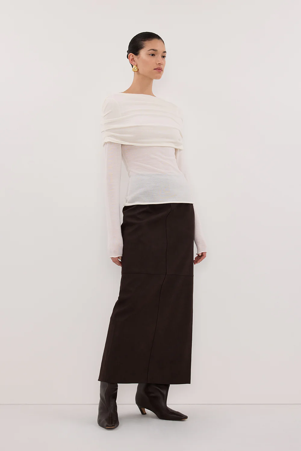 IVY OFF WHITE MERINO LONG SLEEVE TOP - Image 3