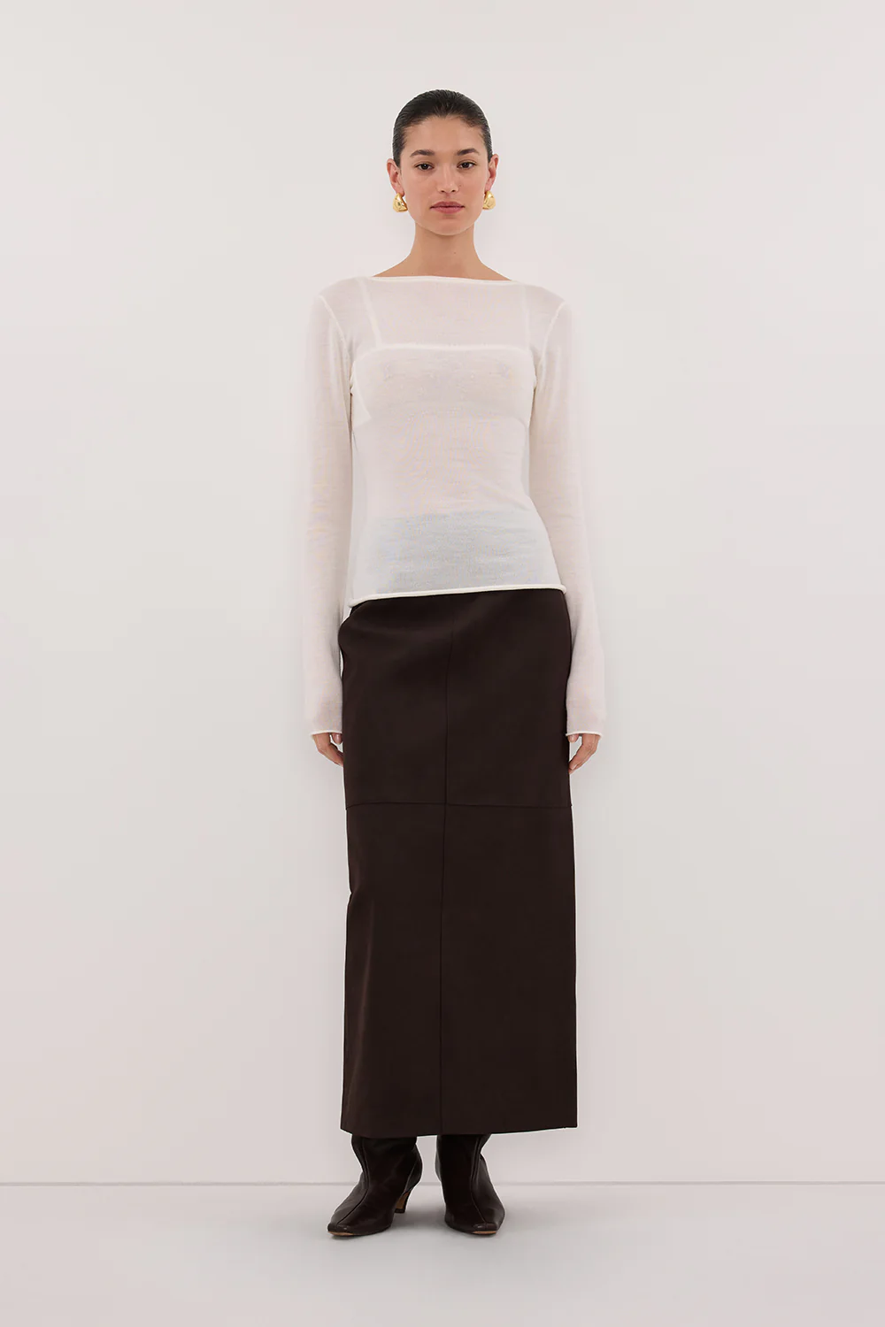 IVY OFF WHITE MERINO LONG SLEEVE TOP - Image 5