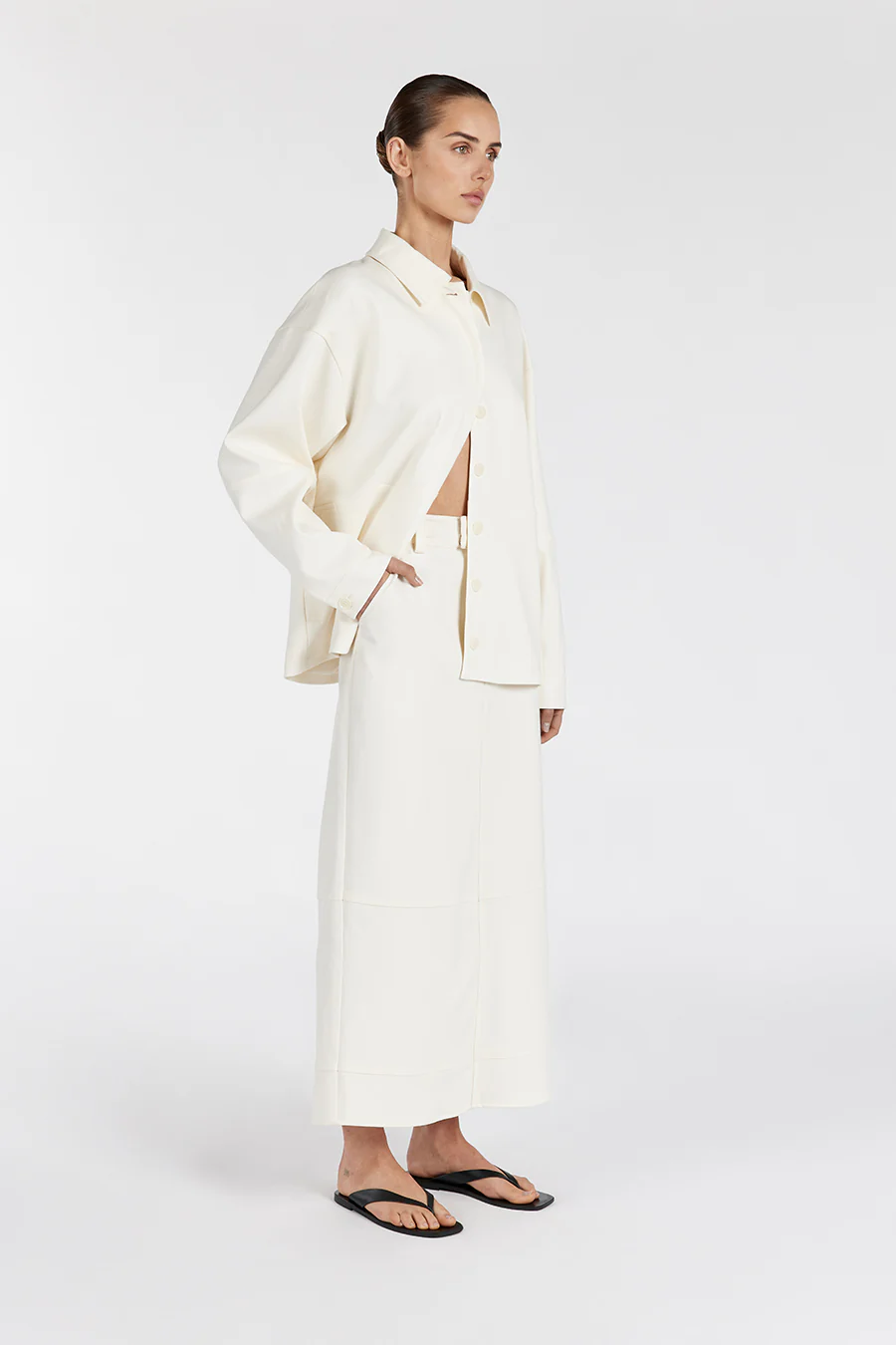 JAC CREAM MIDI SKIRT - Image 3