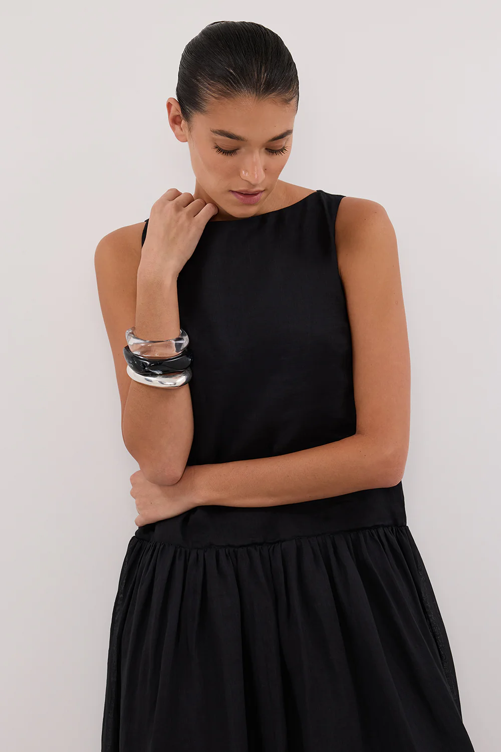 JACQUES BLACK RAMIE MIDI DRESS - Image 6