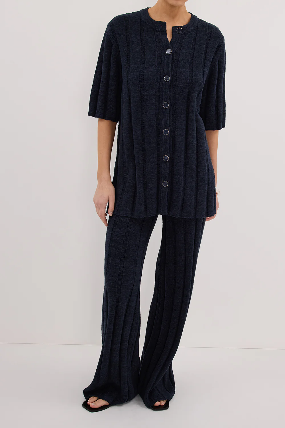 JAZZ INDIGO WIDE LEG KNIT PANT - Image 2