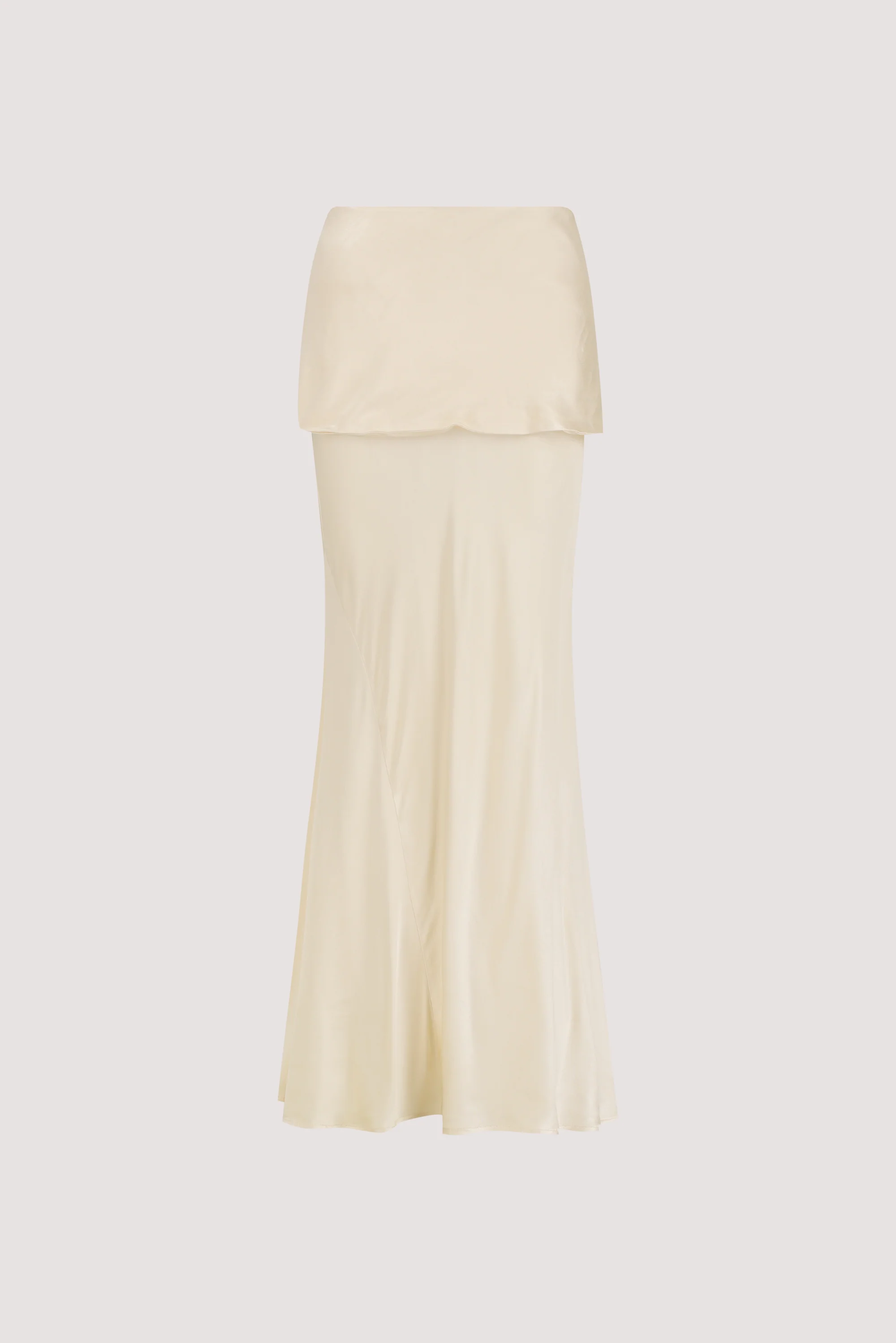 JELENA CREAM SATIN OVERLAY MAXI SKIRT - Image 8