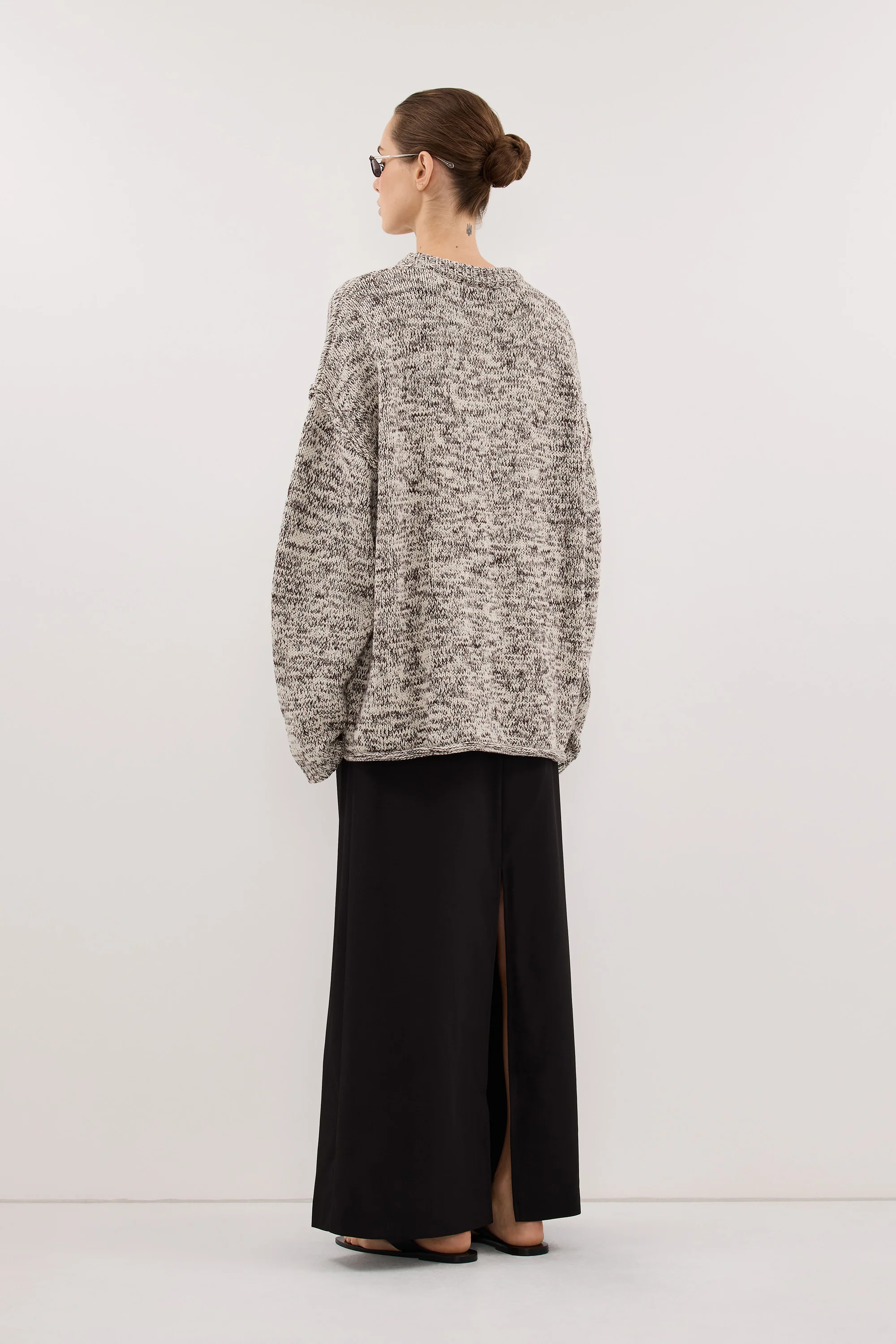 JETT CHOC MARLE LONGLINE KNIT JUMPER - Image 4