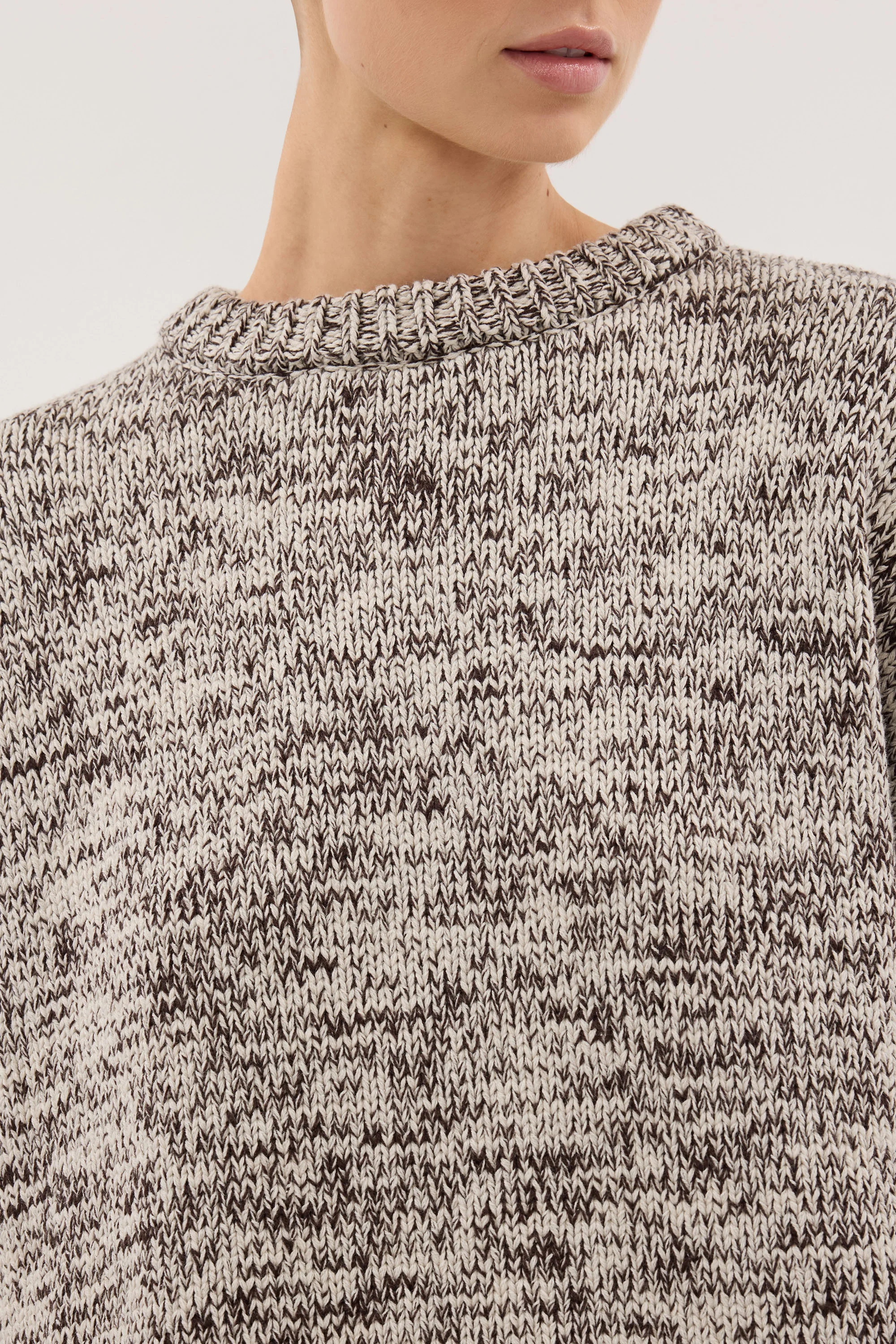 JETT CHOC MARLE LONGLINE KNIT JUMPER - Image 5