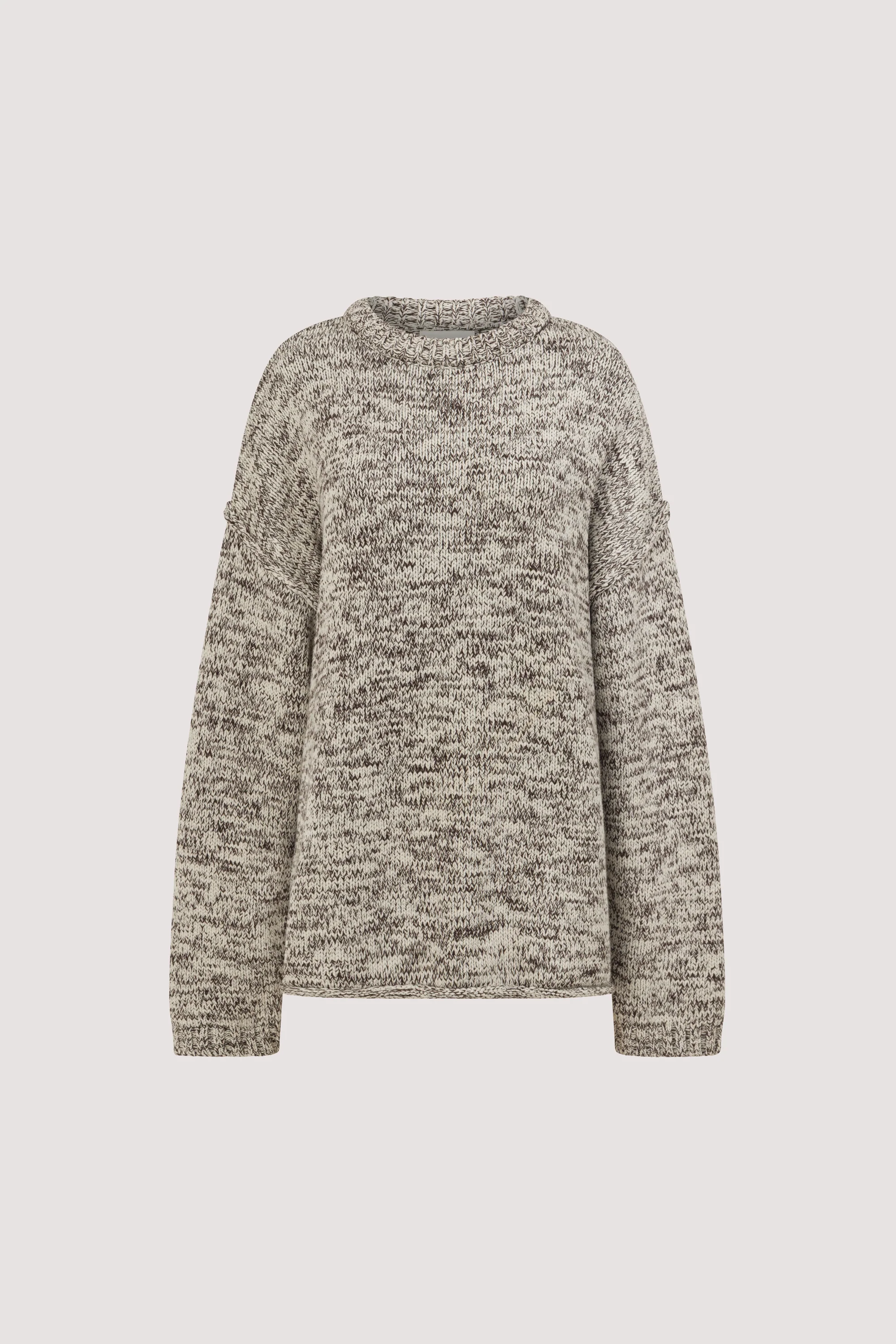JETT CHOC MARLE LONGLINE KNIT JUMPER - Image 6