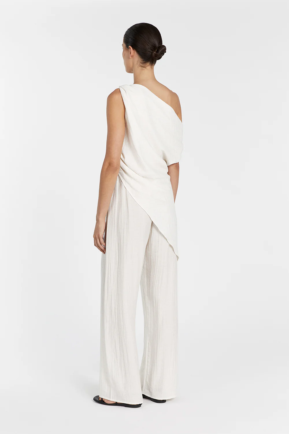 JOLIE CREAM MARLE DRAWSTRING PANT - Image 3