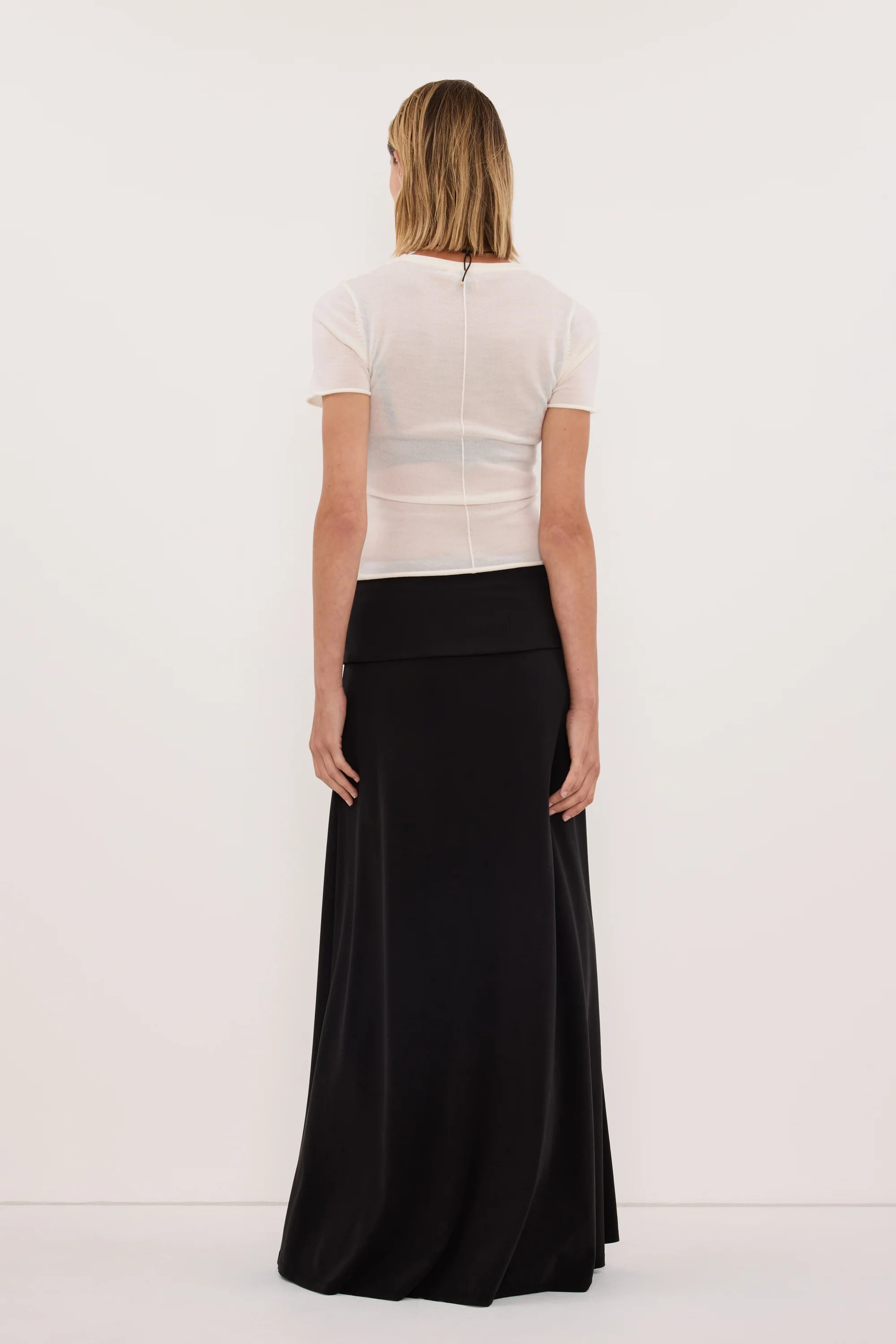 JULIE BLACK MODAL BLEND MAXI SKIRT - Image 4