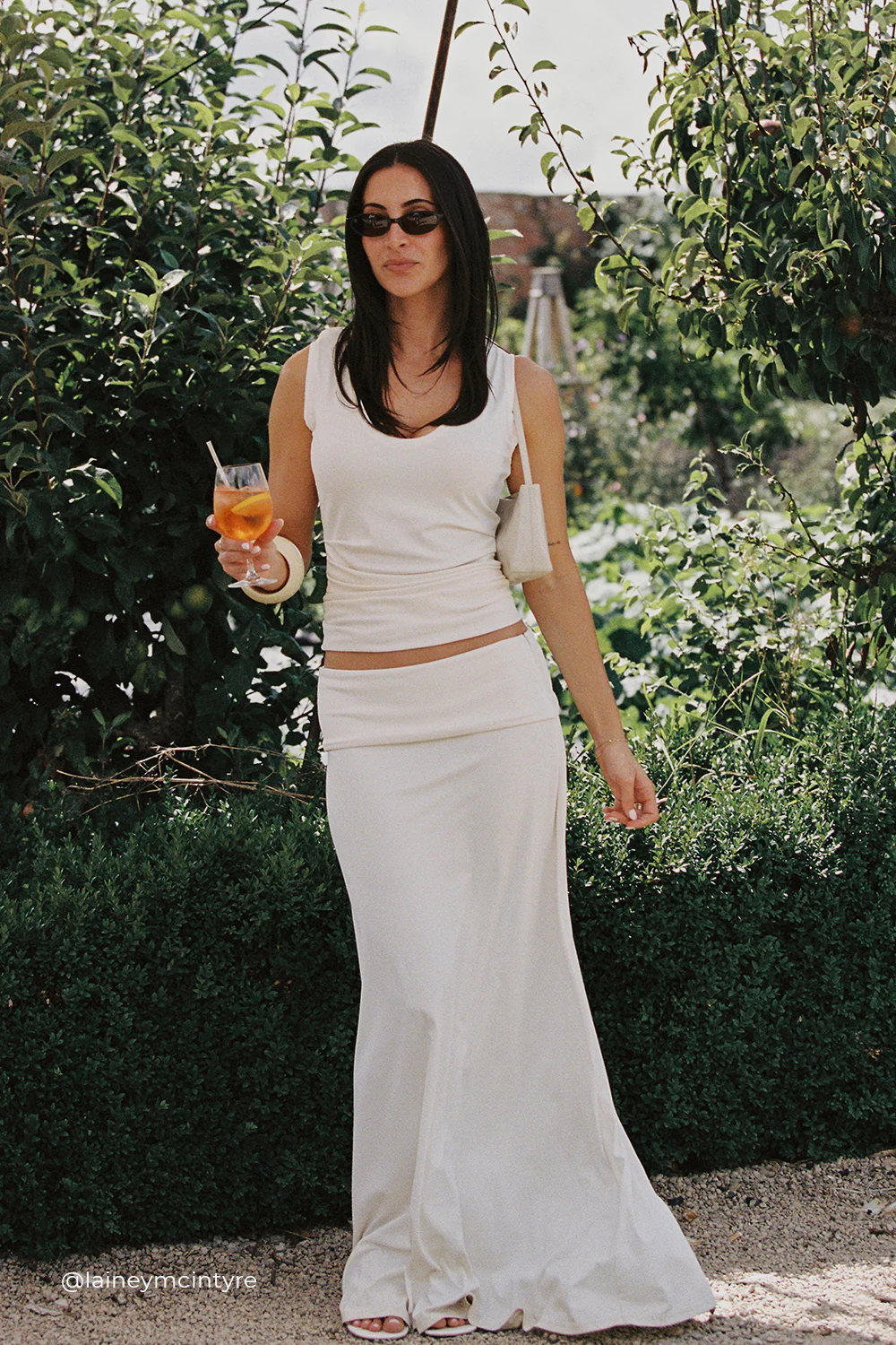 JULIE OFF WHITE MODAL BLEND SLEEVELESS TANK TOP