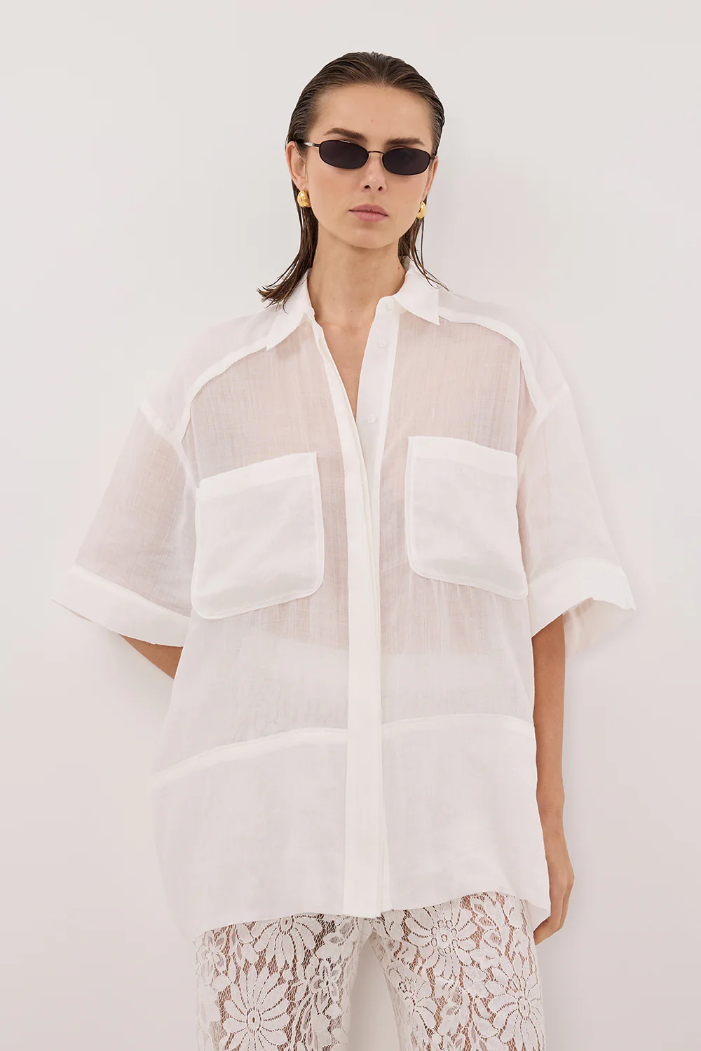 KAI WHITE RAMIE RESORT SHIRT - Image 2