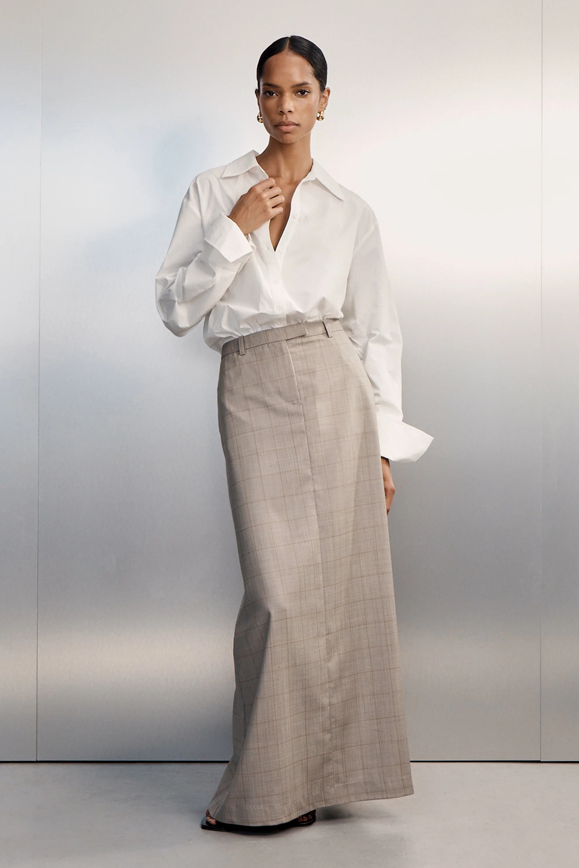 KALILA ASH A-LINE MAXI SKIRT