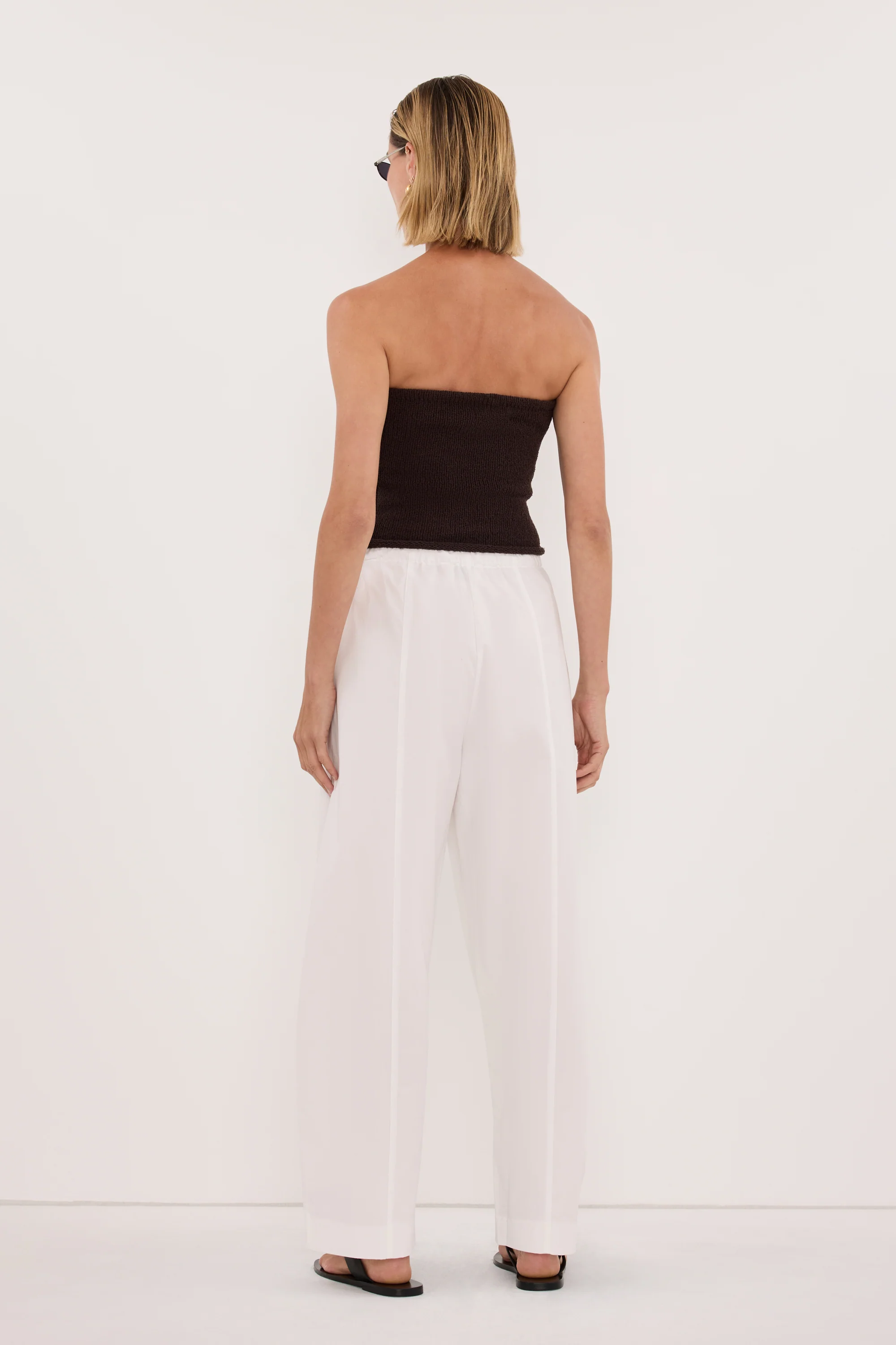KARA CHOC STRAPLESS BANDEAU KNIT TOP - Image 4
