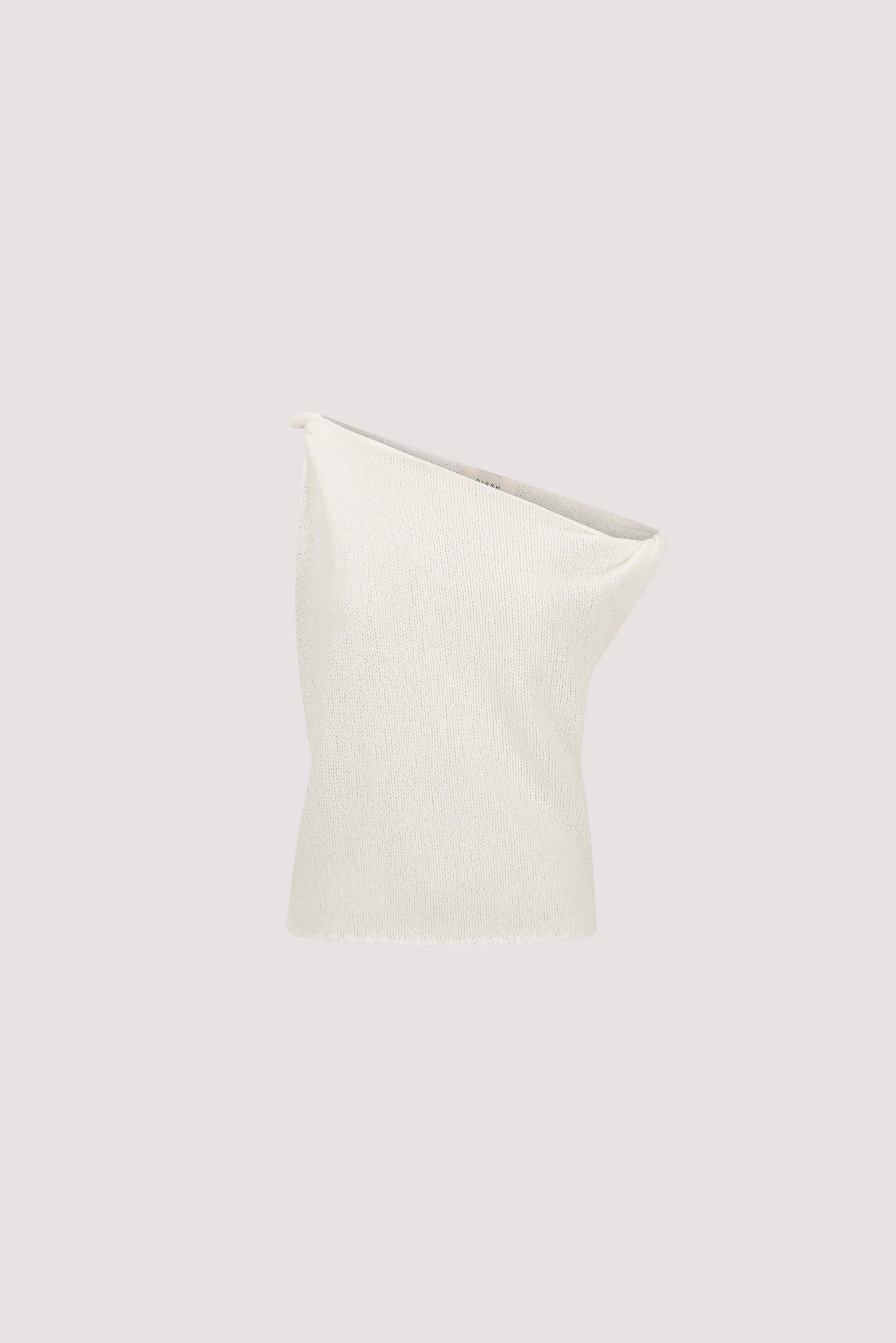 KARA OFF WHITE ASYM KNIT TOP - Image 6