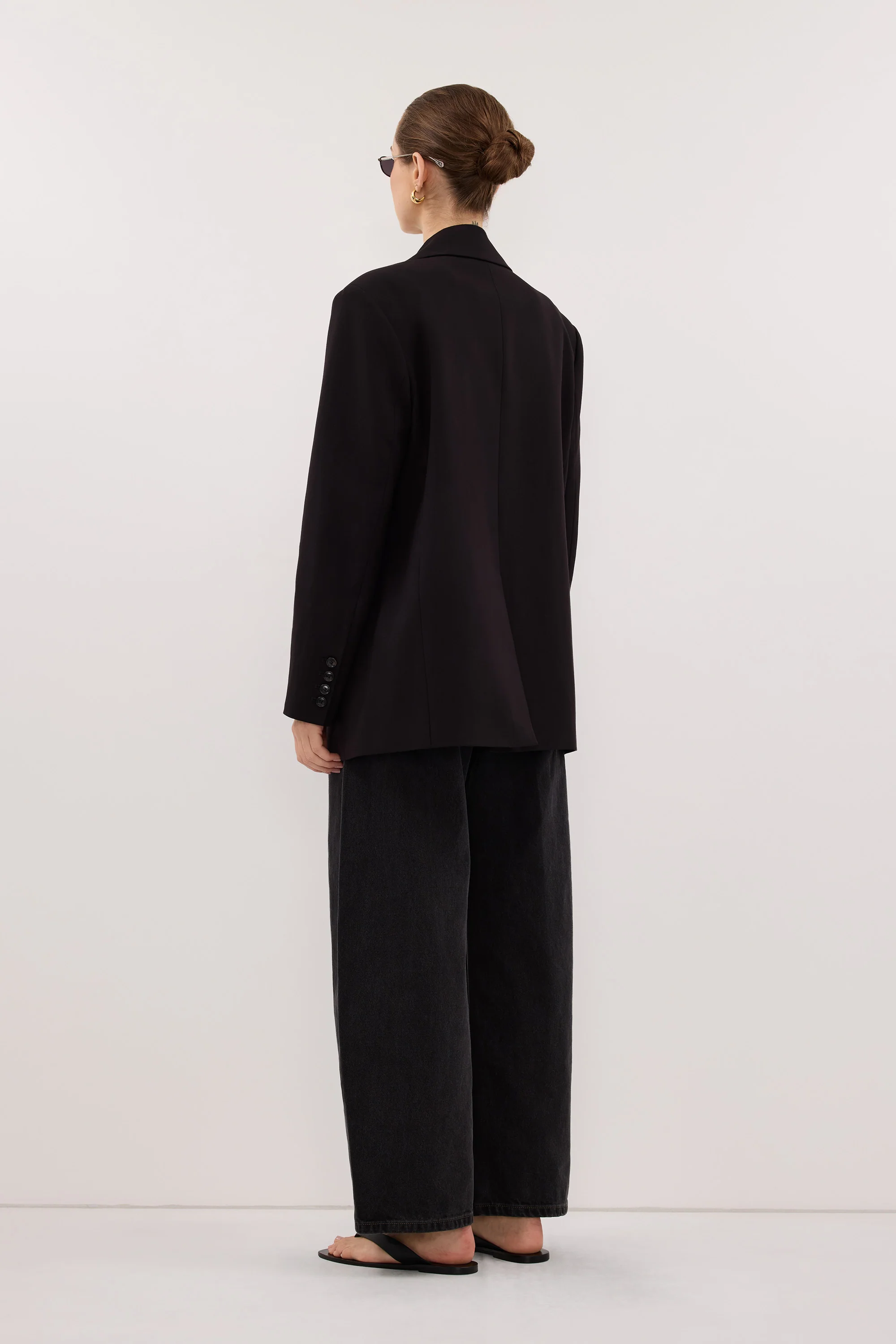 KEATON BLACK SLIM LONGLINE BLAZER - Image 7