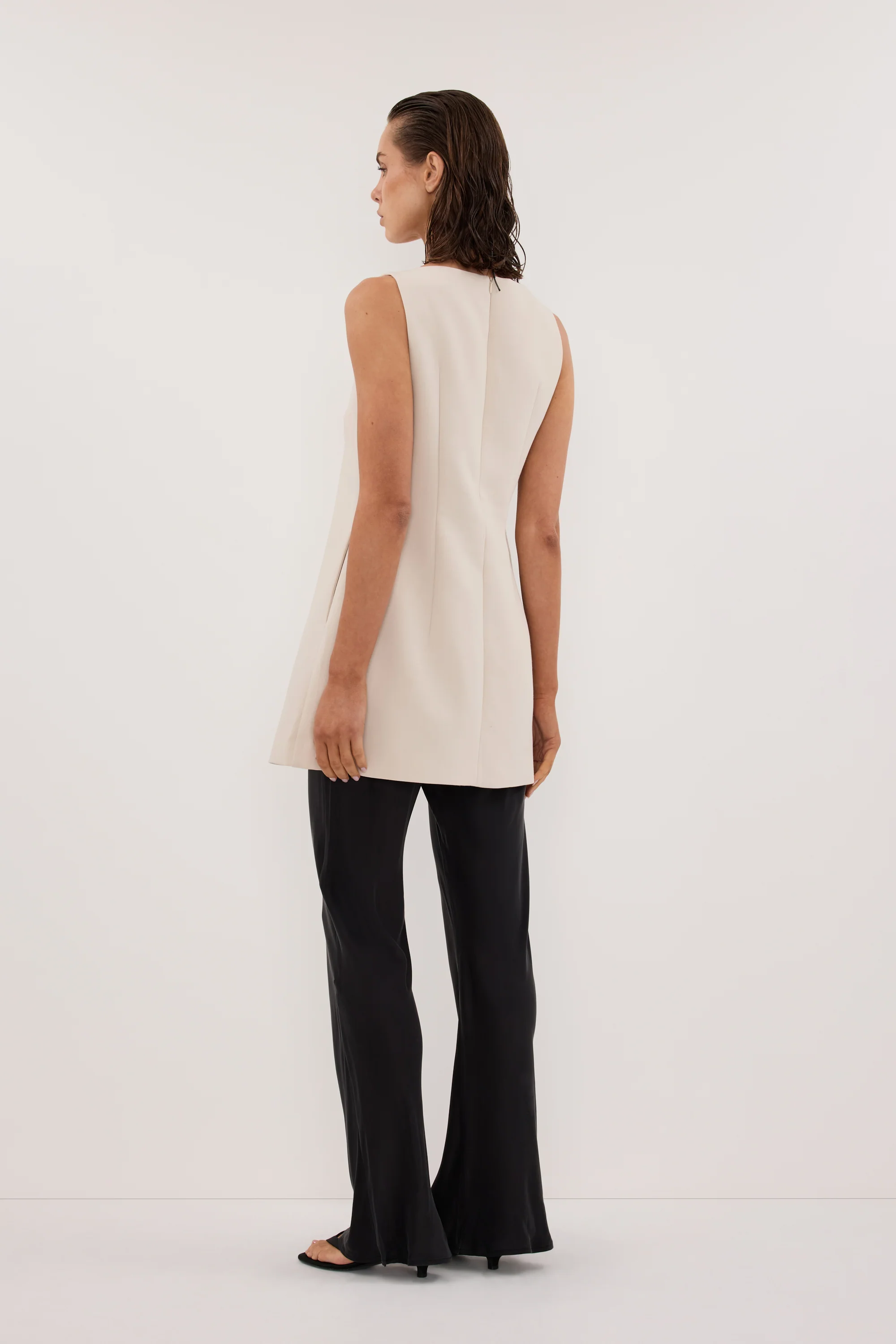 KYRA BLACK SILK BIAS PANTS - Image 4
