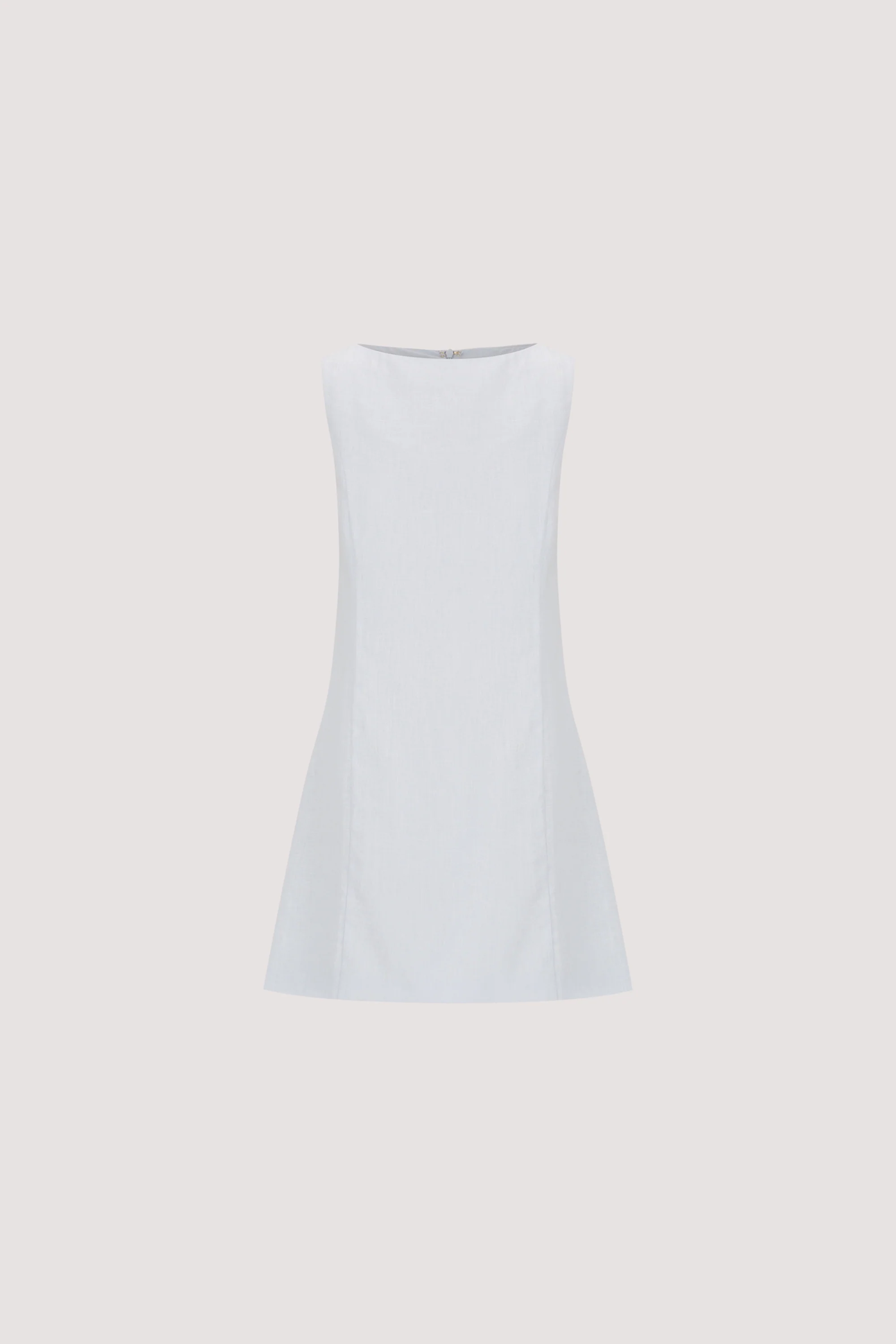 LACY CORNFLOWER LINEN MINI DRESS - Image 6