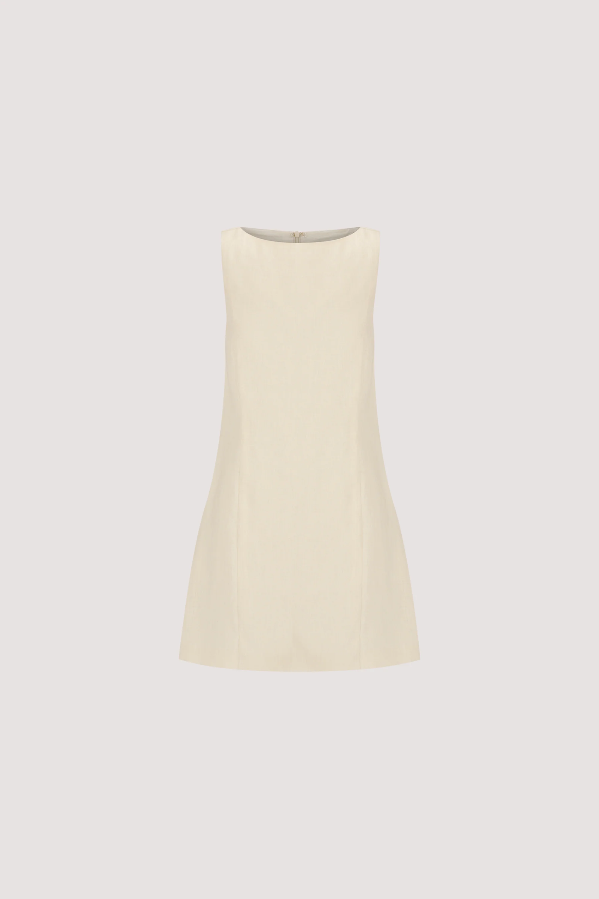 LACY STRAW SLEEVELESS LINEN MINI DRESS - Image 6