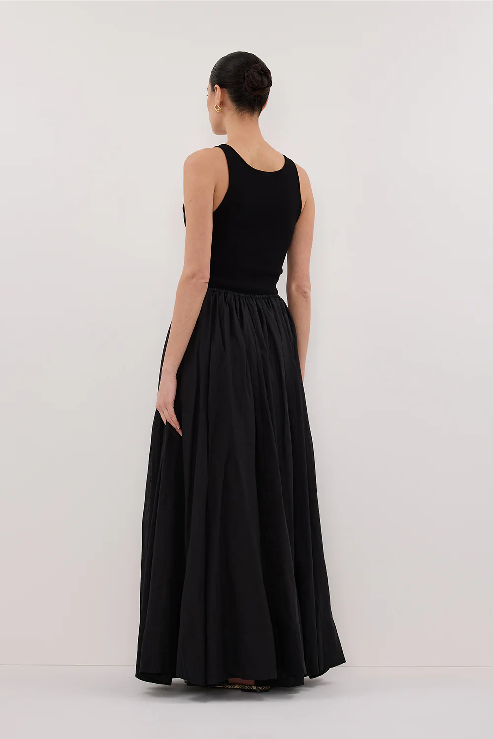 LAYNE BLACK RAMIE MAXI SKIRT - Image 4