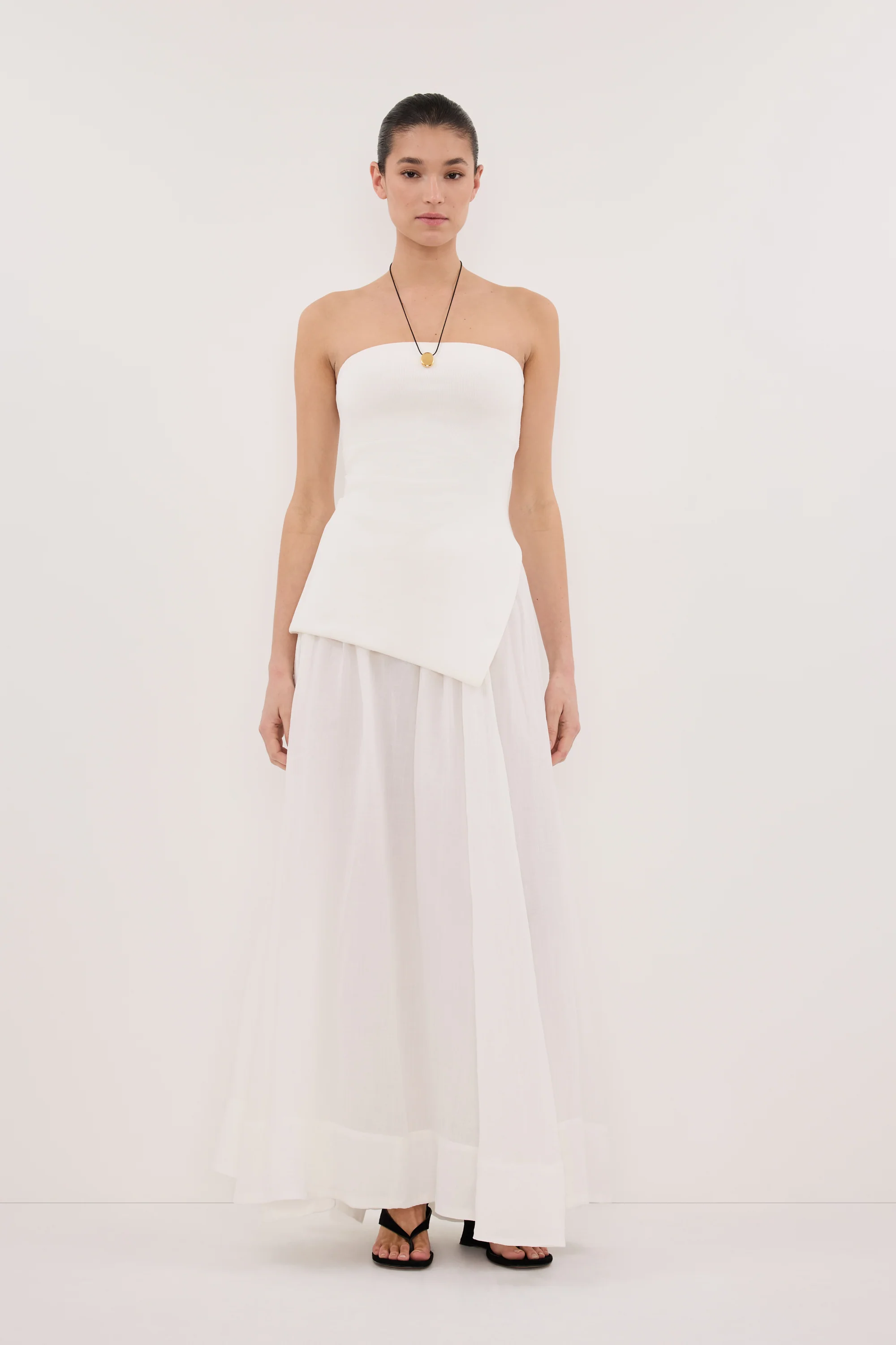 LAYNE WHITE RAMIE MAXI SKIRT - Image 2