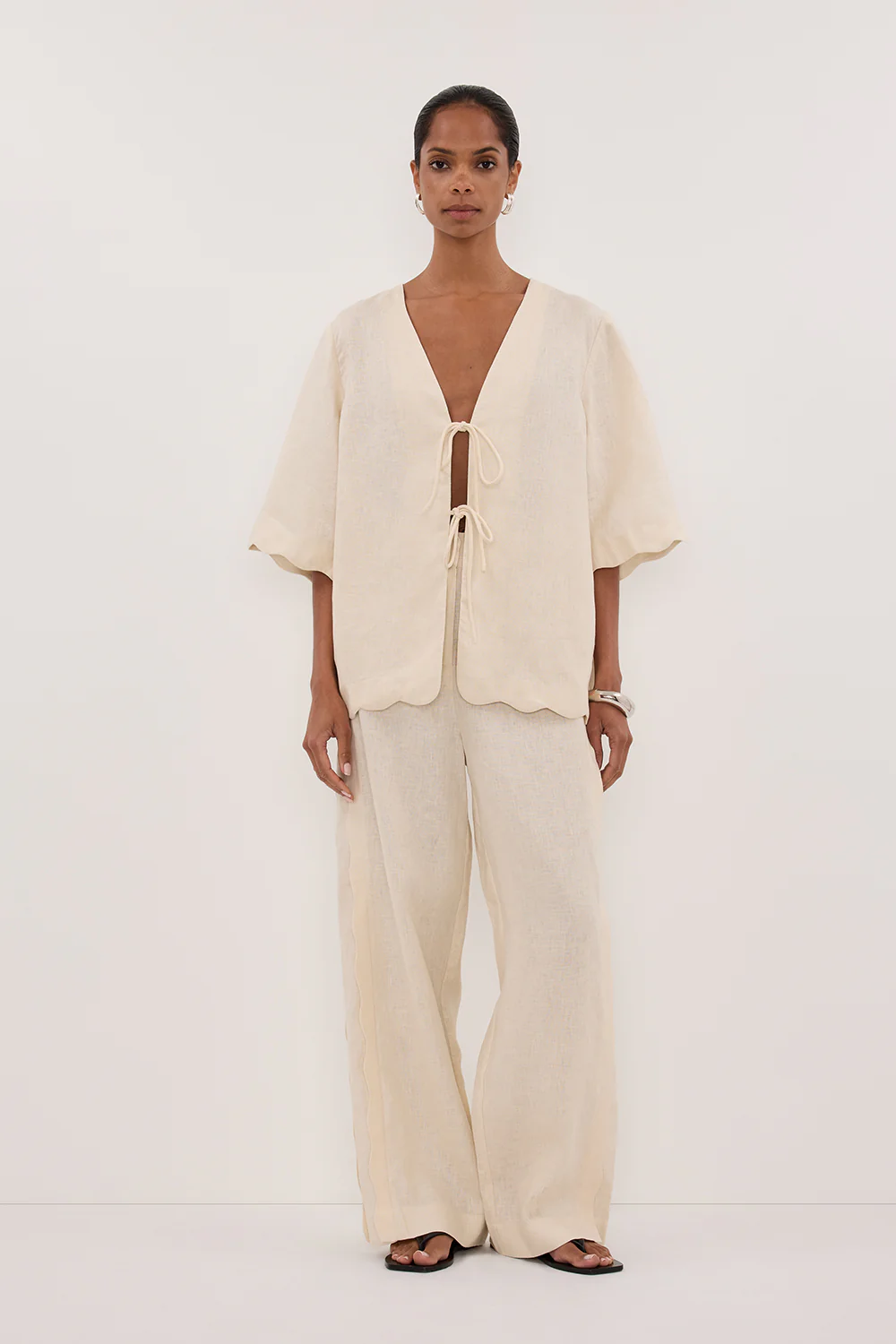 LELA SANDSTONE LINEN PANT