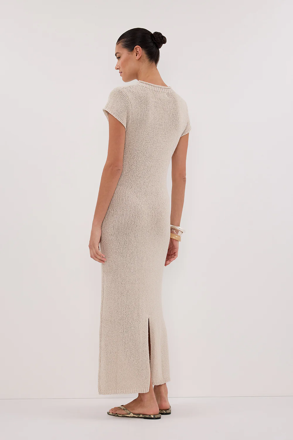 LEO CHALK KNIT MIDI DRESS - Image 4