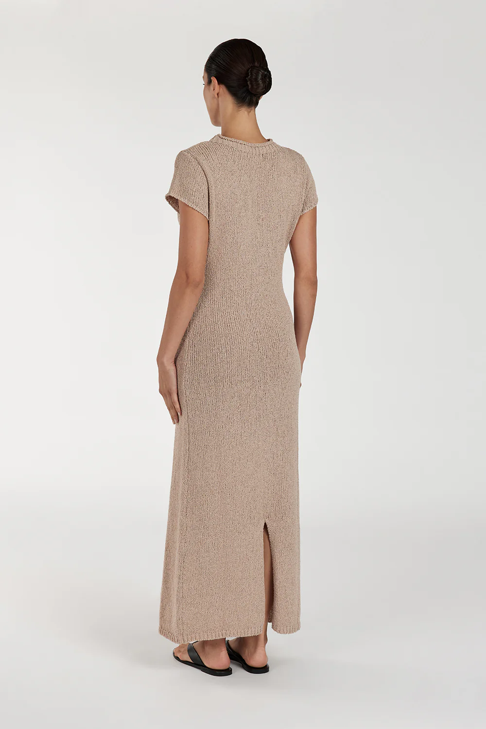 LEO TAN KNIT MIDI DRESS - Image 4