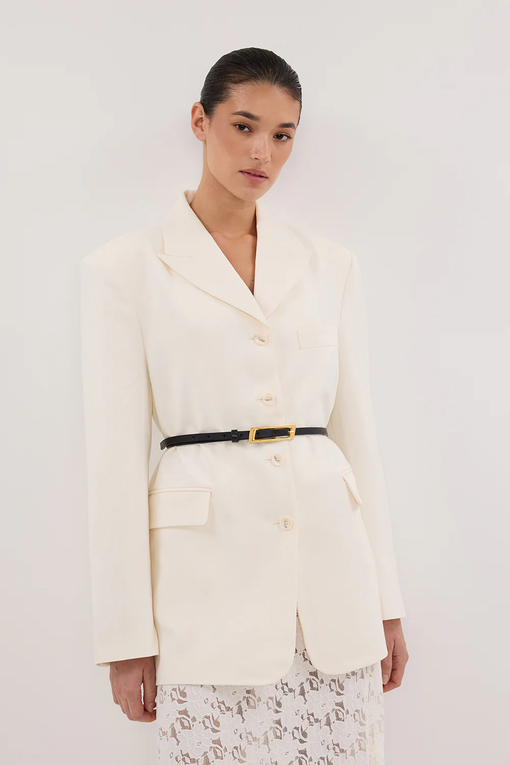 LIV CREAM BOYFRIEND BLAZER - Image 4