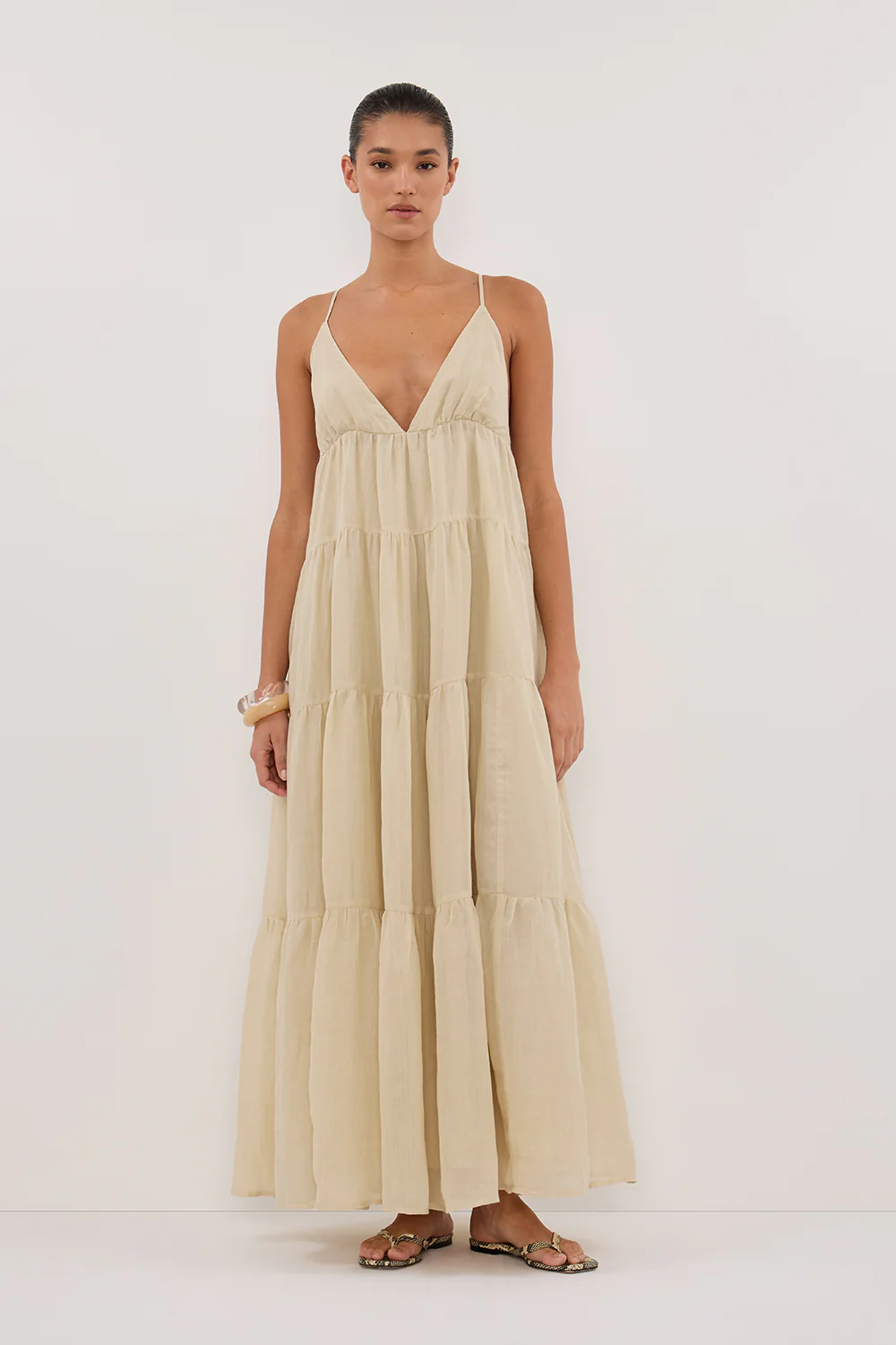 LIZA PLASTER RAMIE MIDI DRESS