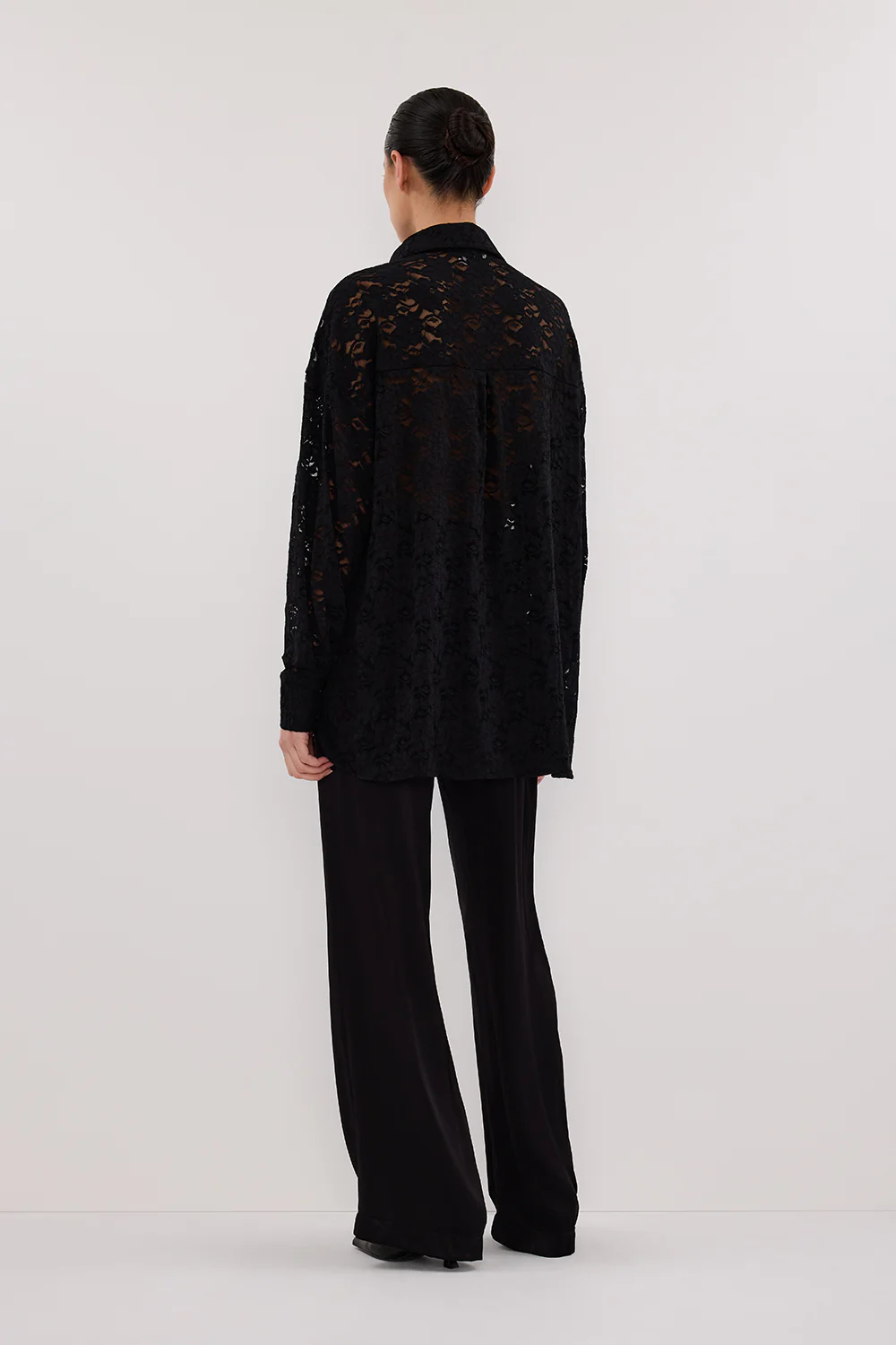 LOULA BLACK LACE LONG SLEEVE SHIRT - Image 4